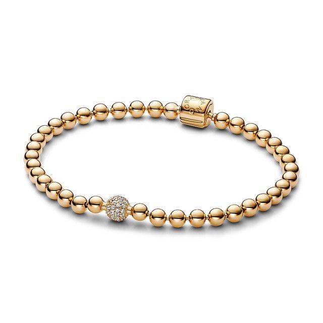 Brazalete Cuentas y Pavé-0
