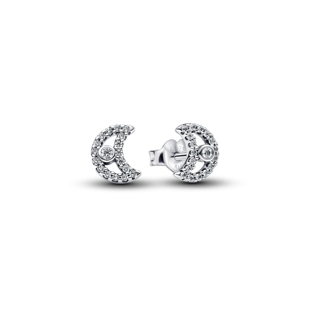 Juego de regalo de joyería Luna creciente en Plata-1