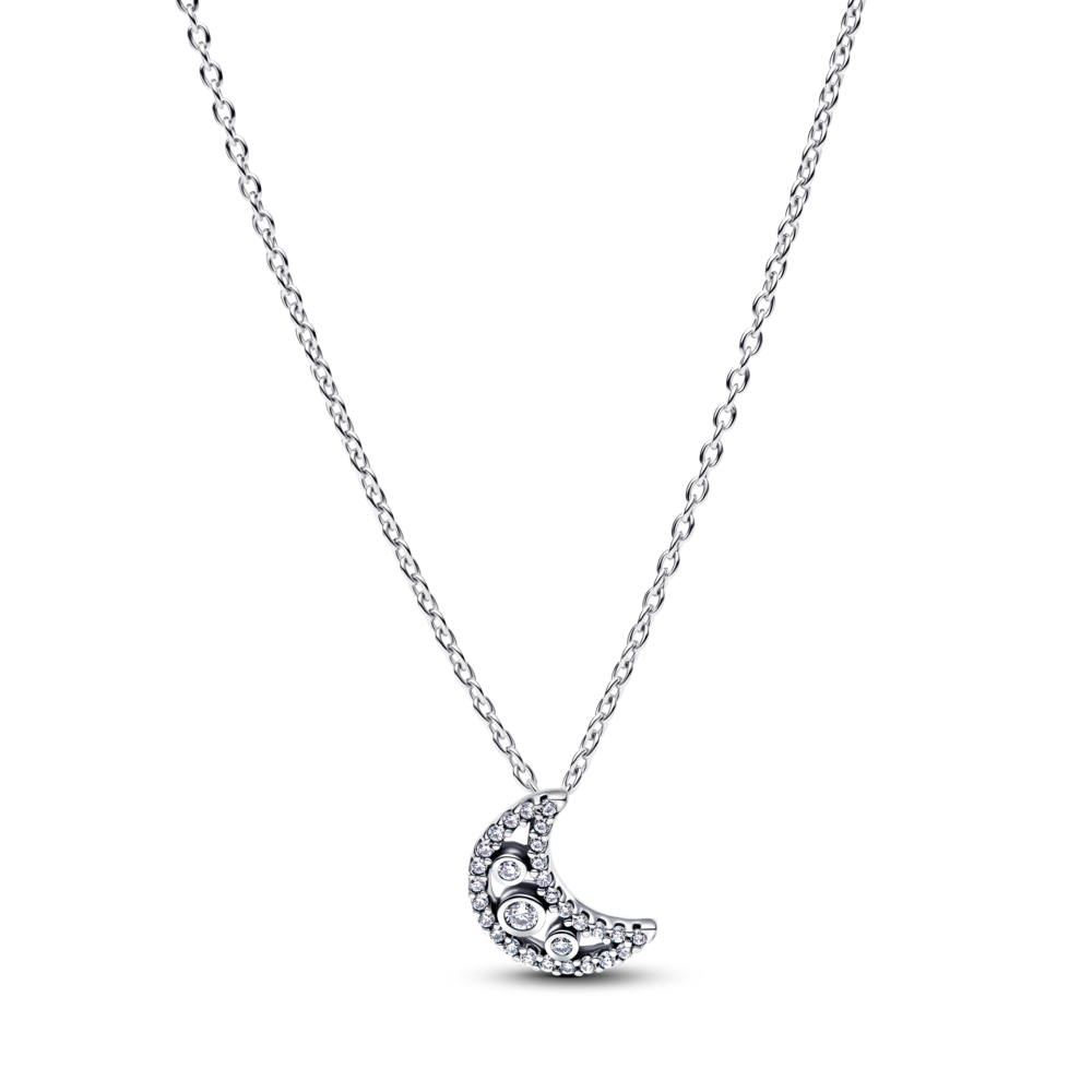 Juego de regalo de joyería Luna creciente en Plata-2
