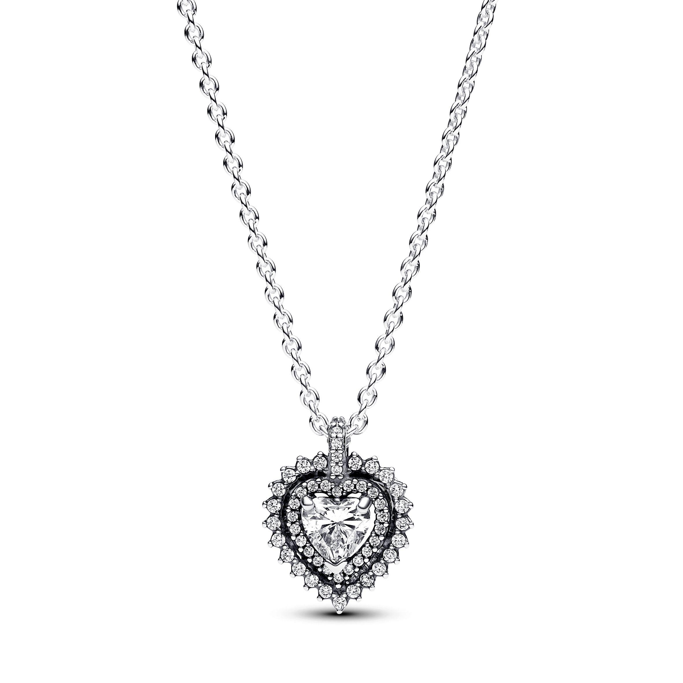 Collar Corazón Halo Brillante-0