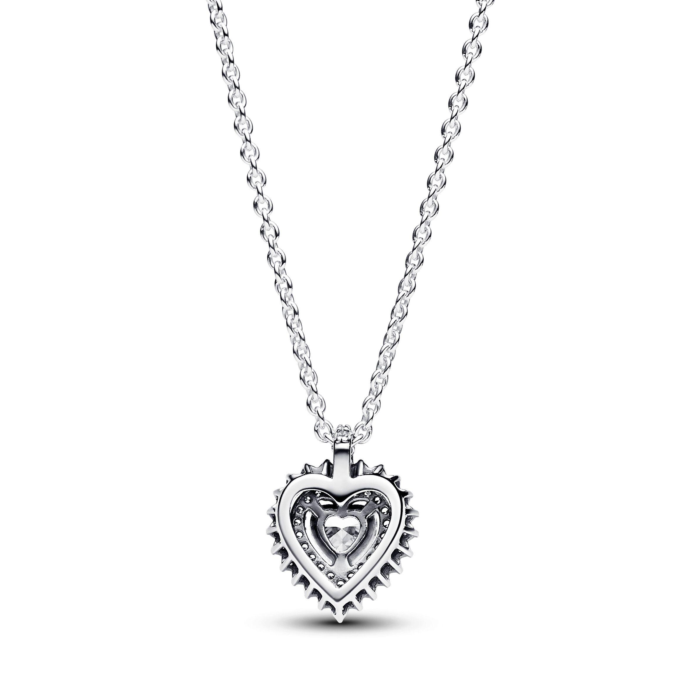 Collar Corazón Halo Brillante-1