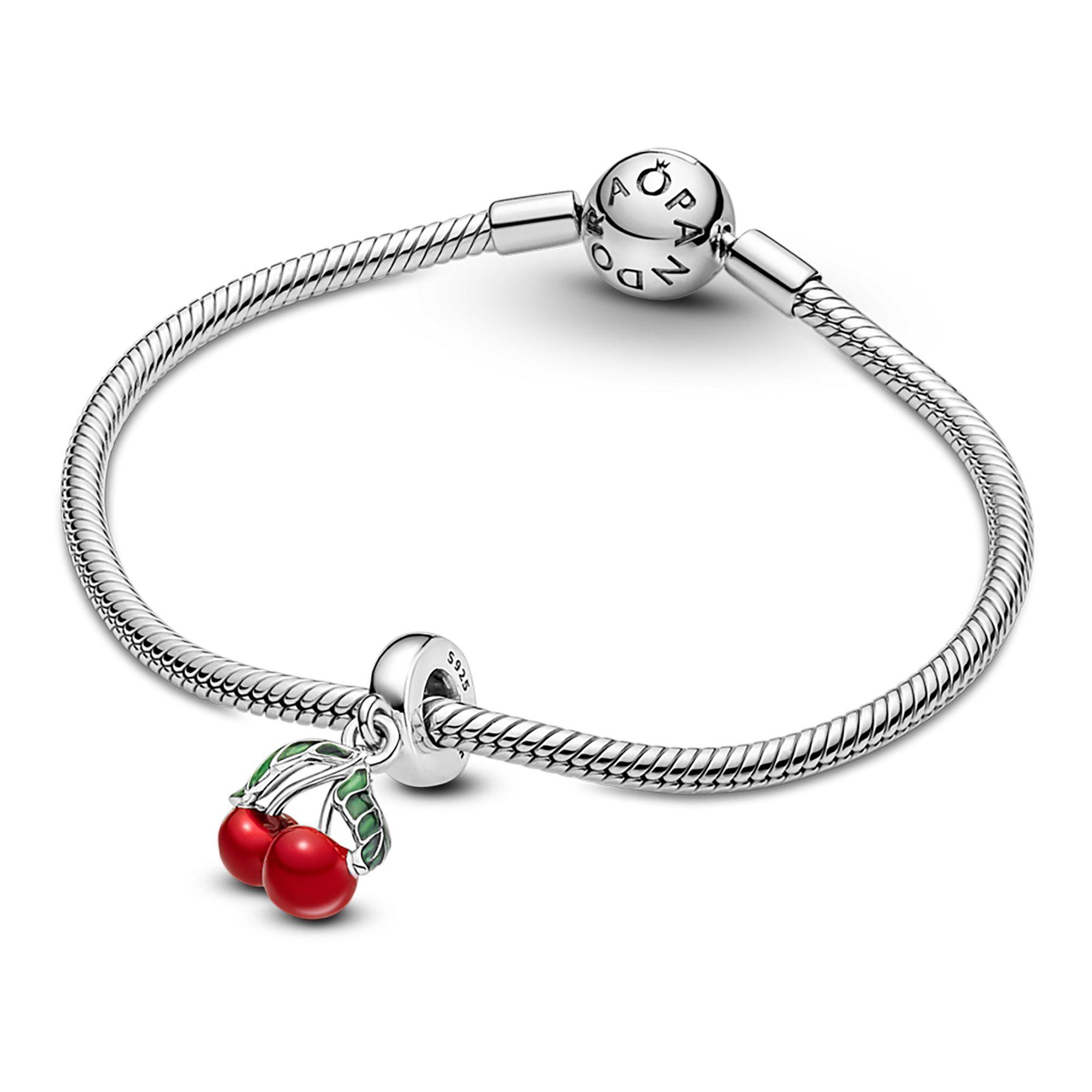 Gift Set Pulsera con Dije Colgante Cereza Asimetrica-0