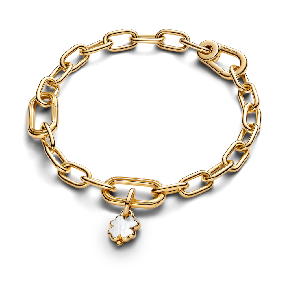 Charm Colgante Trébol de la Suerte Blanco-2