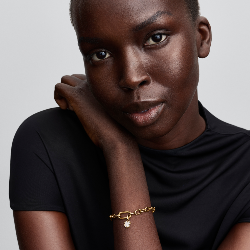 Charm Colgante Trébol de la Suerte Blanco-3