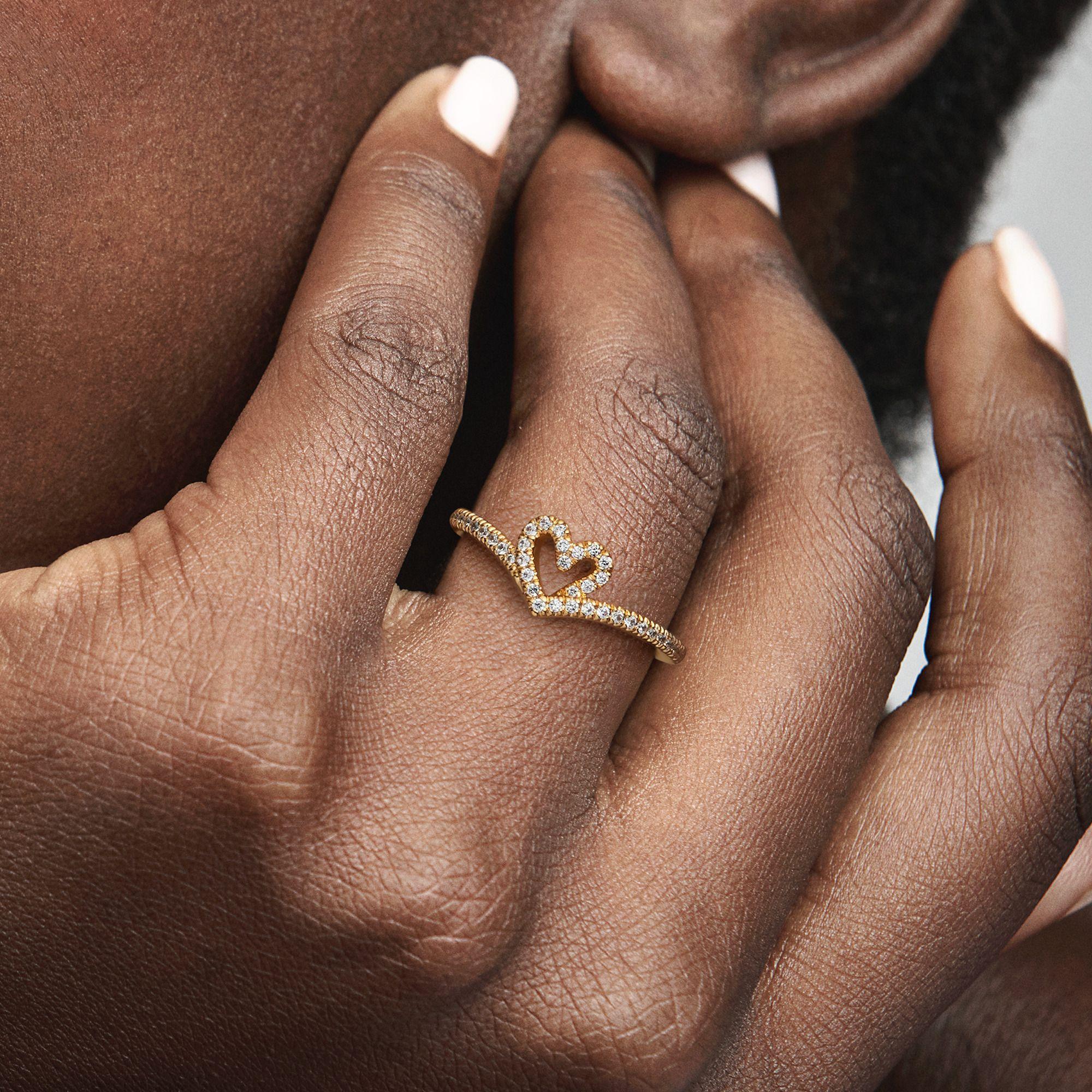 Anillo en Shine Brillante Deseo Corazon Atemporal-2