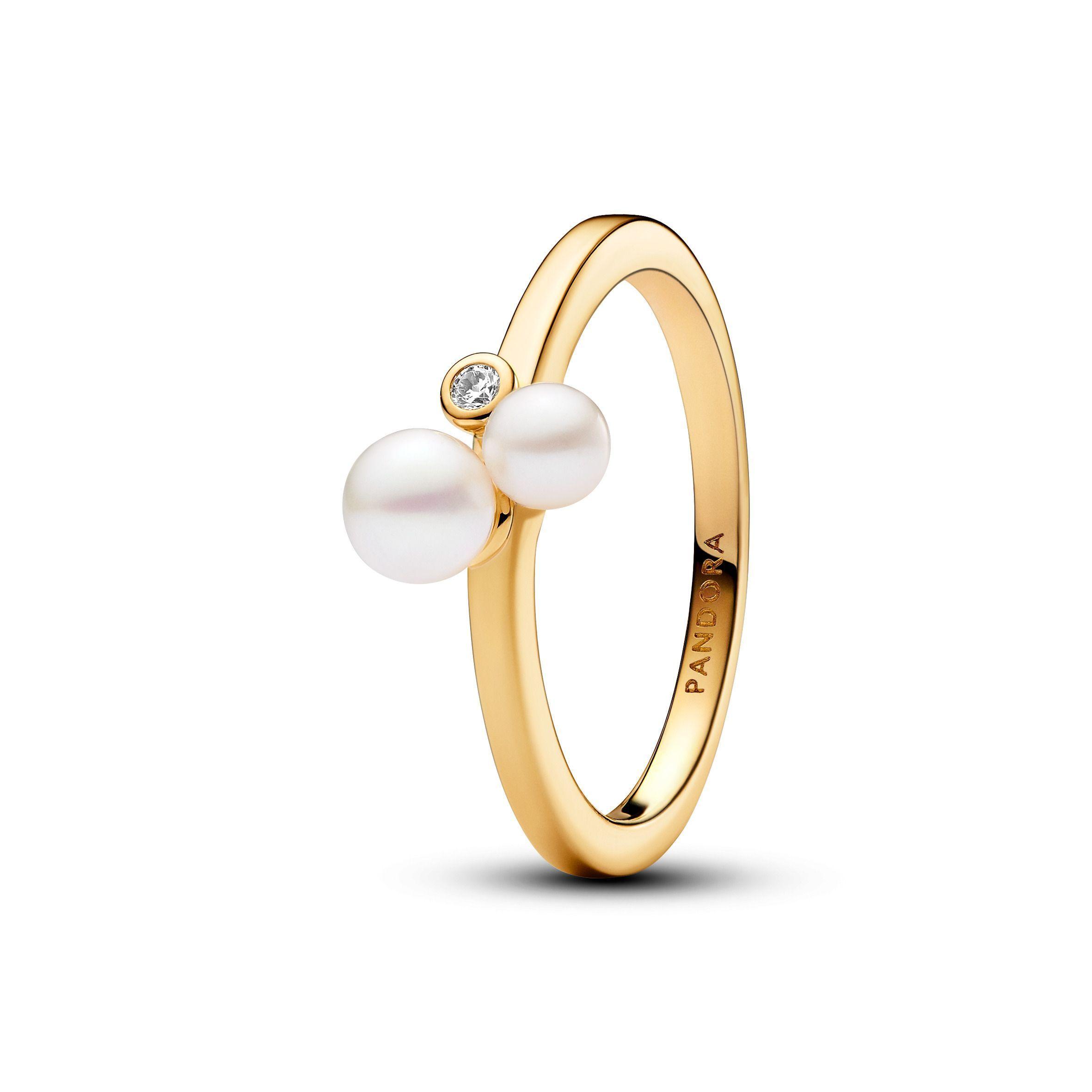 Anillo Dúo de Perlas Cultivadas de Agua Dulce-1