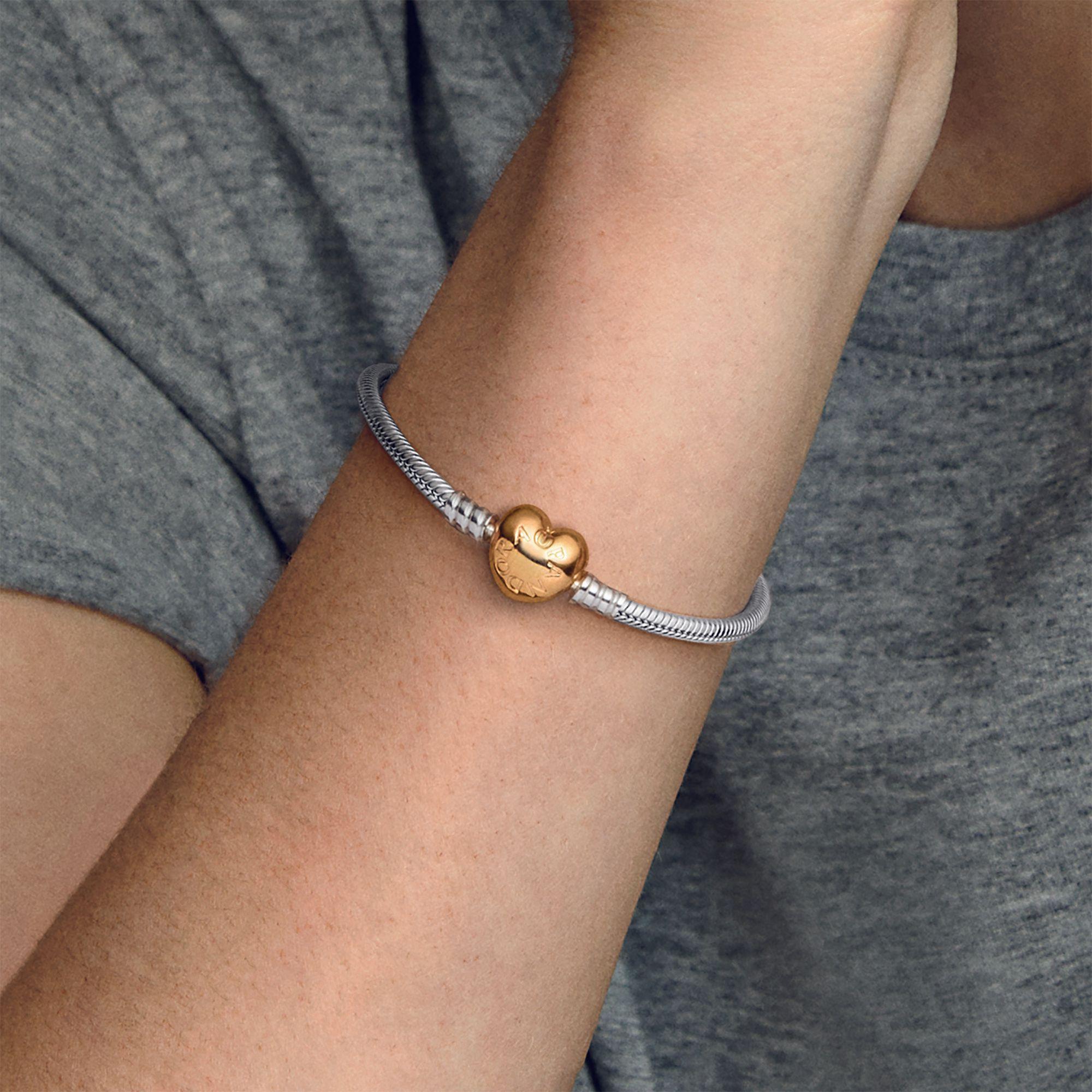 Brazalete Cadena de Serpiente Broche Corazón en Shine-2