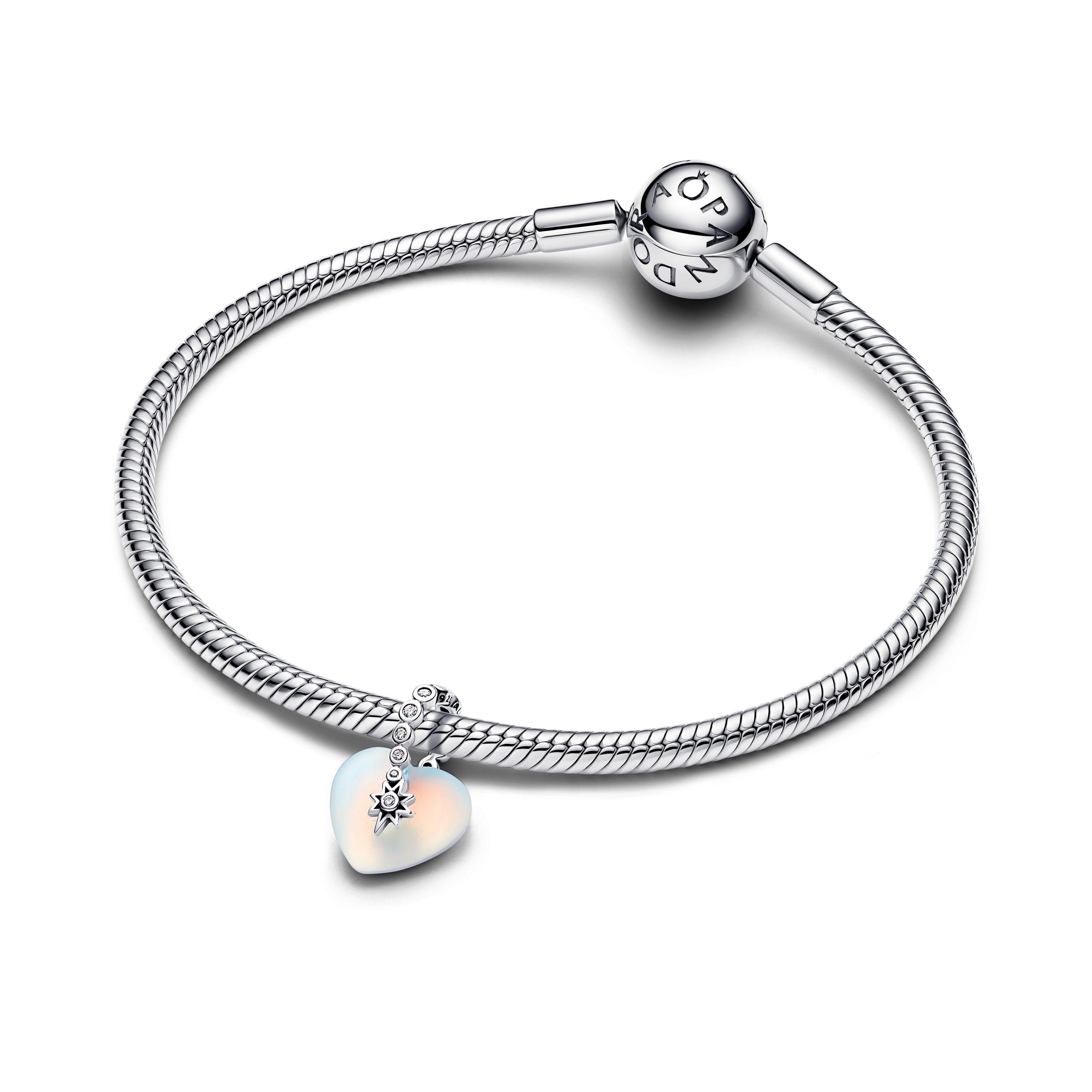 Charm Colgante Corazones y Estrella Fugaz-2