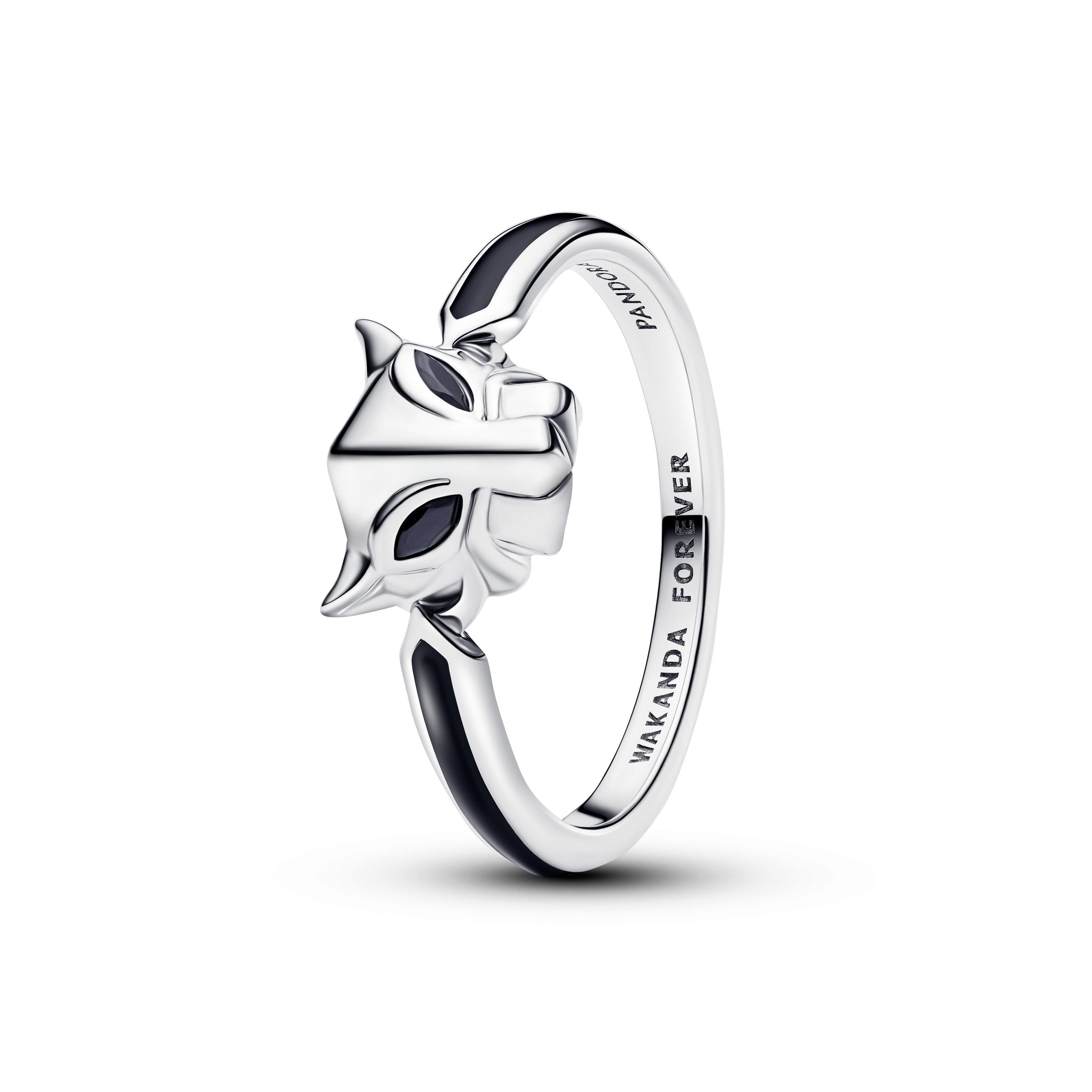 Anillo en Plata Pantera Negra Marvel -1