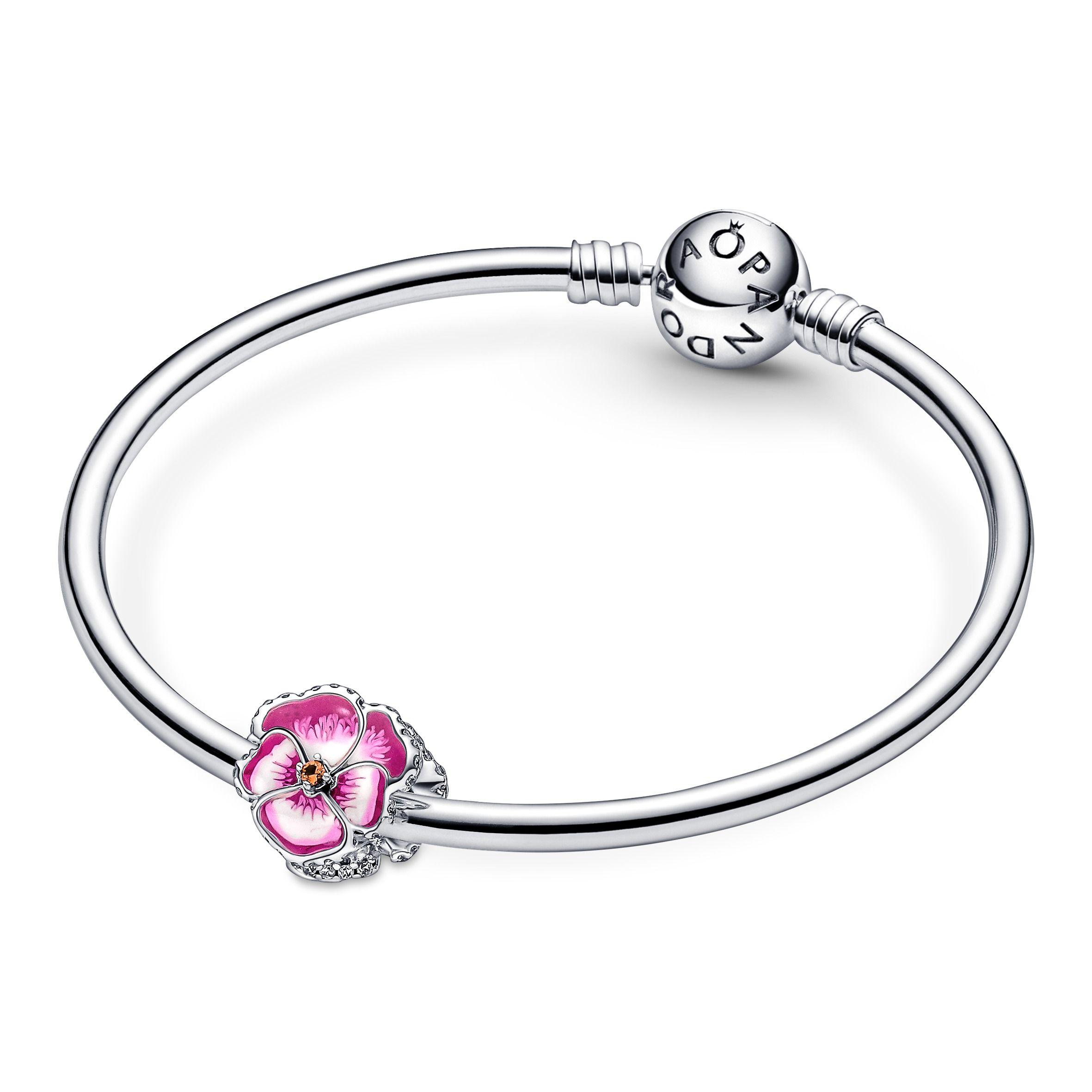 Charm Pensamiento Rosa Piedras mezcladas-2
