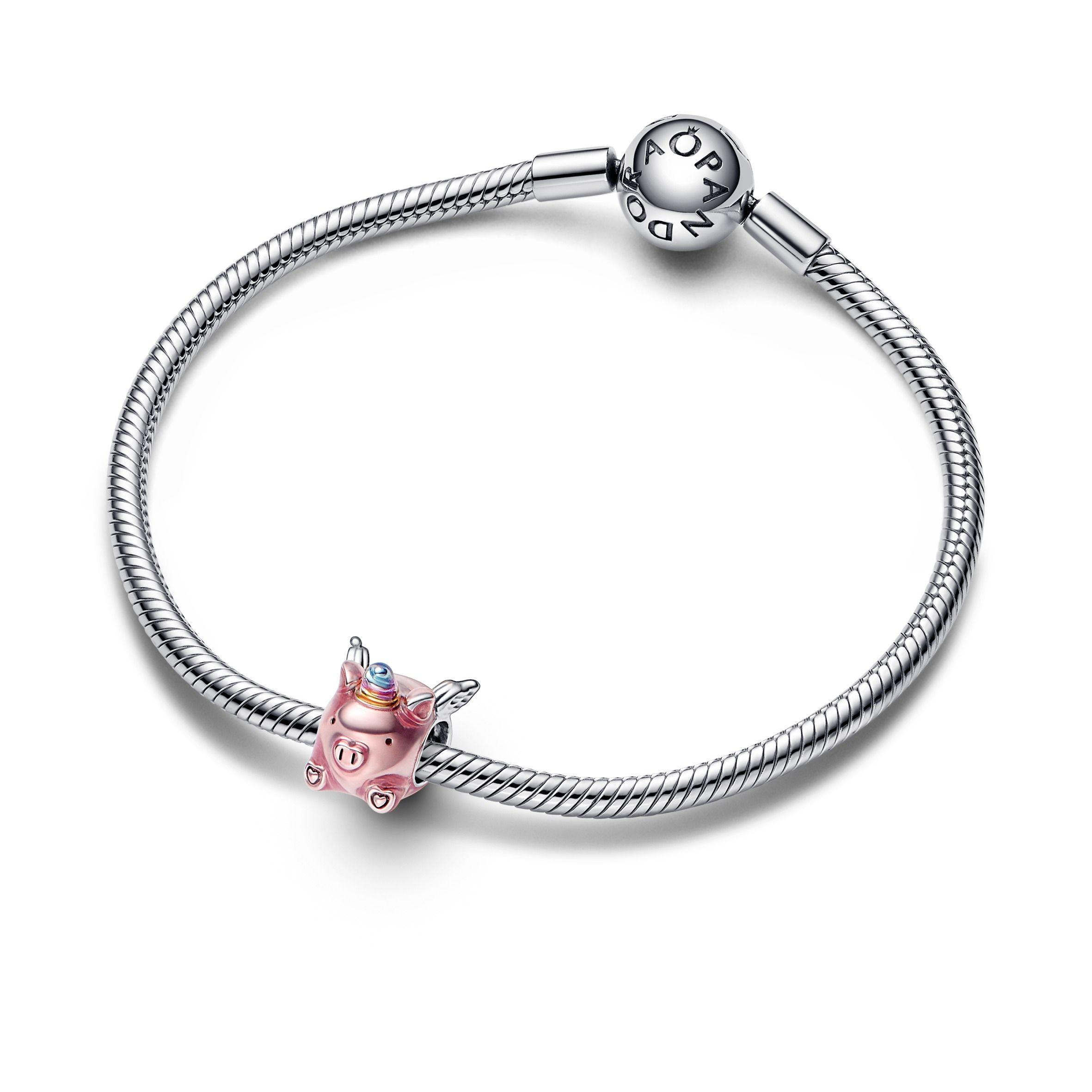 Charm en Plata Cerdo Unicornio Volador Esmaltes Diversos-1