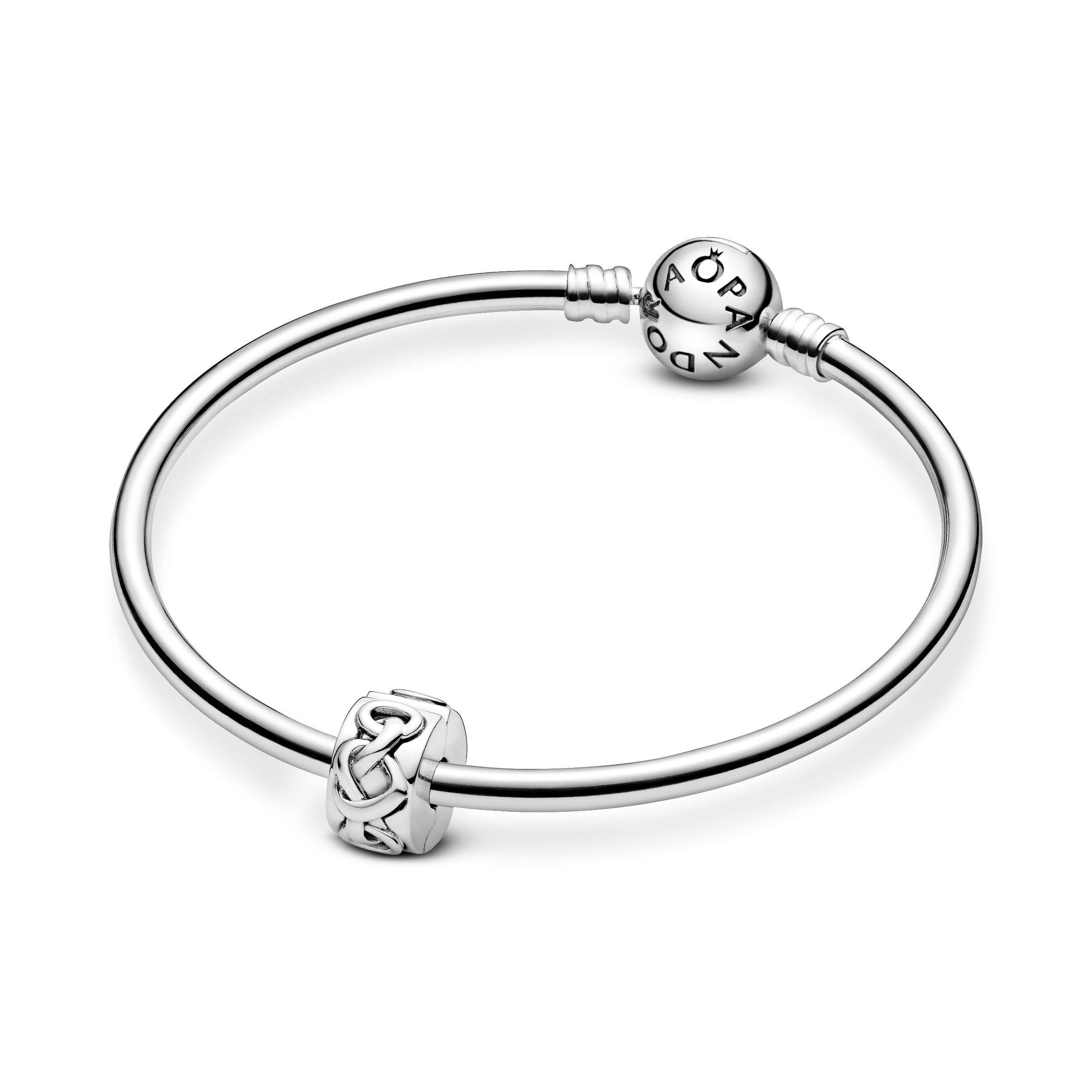 Clip Corazones atados en Plata-2