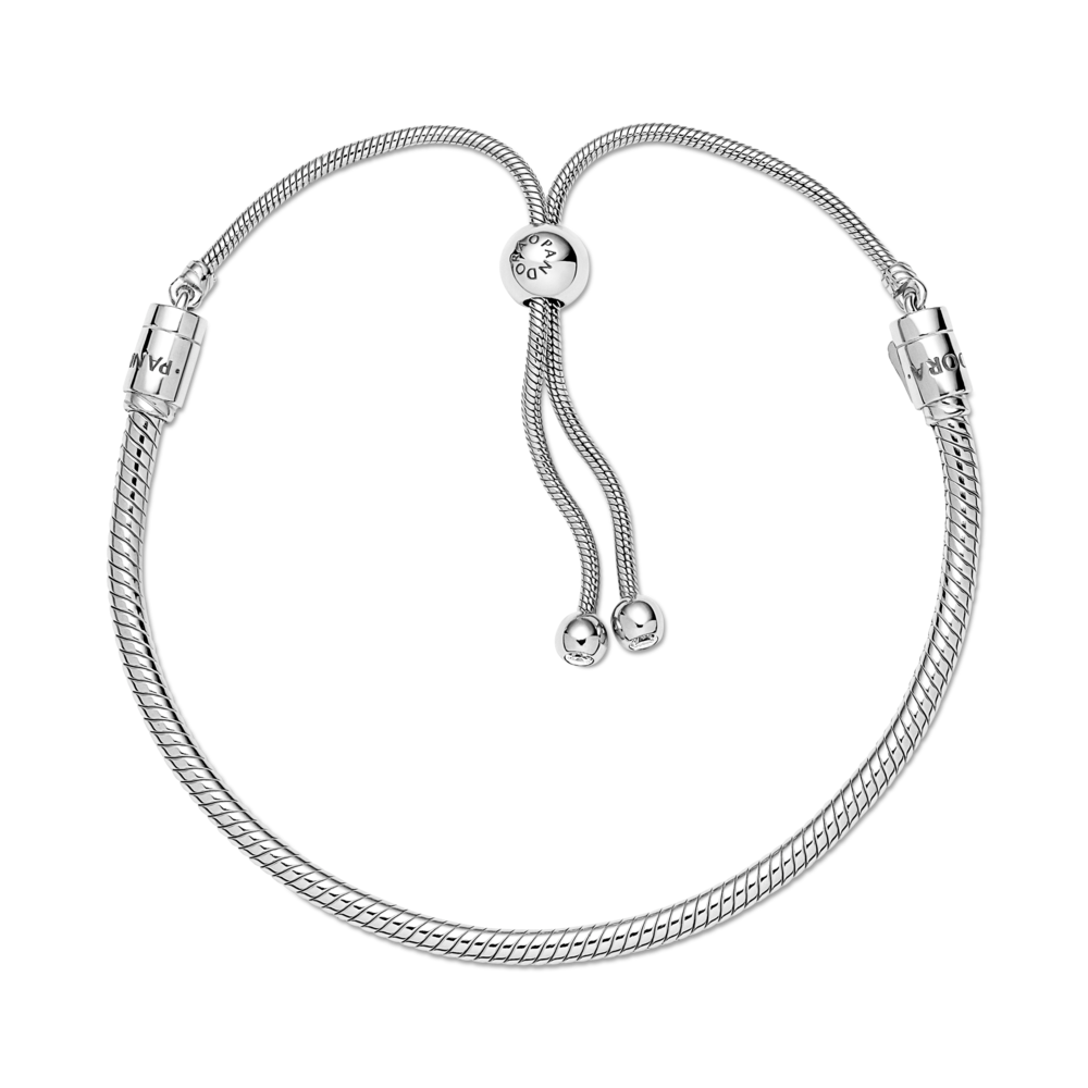 Brazalete Plata con Cierre Deslizante Circonia Cúbica Clara-3