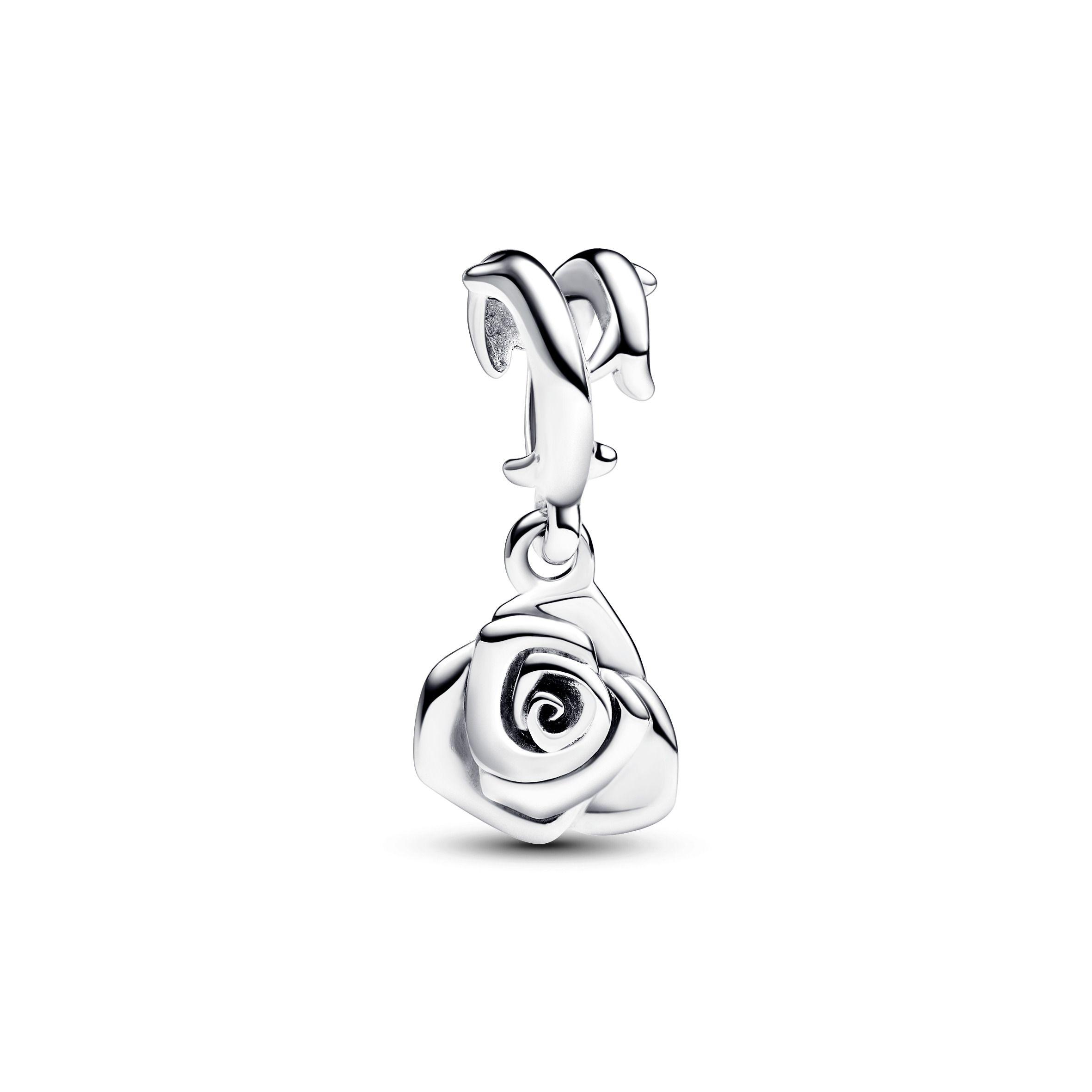 Charm Colgante en plata Rosa Floreciente-0