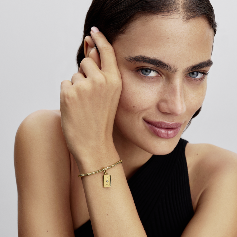 Charm Colgante de Carta y Sobre Se Pueden Abrir y Grabar-3