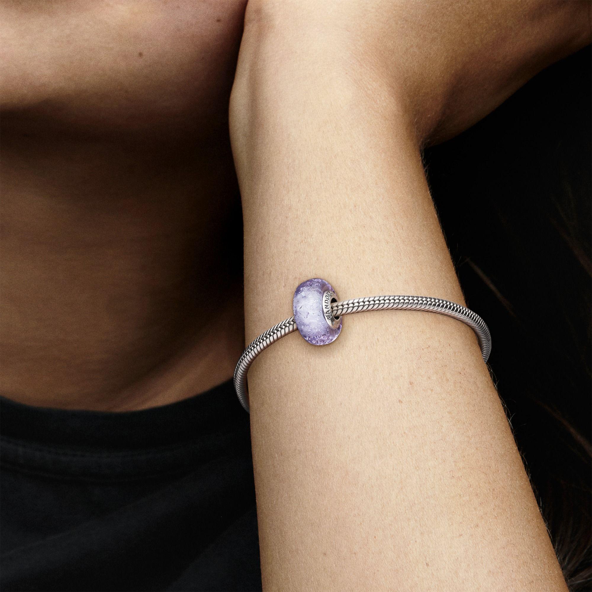 Charm de Cristal de Murano Lavanda Morado-3