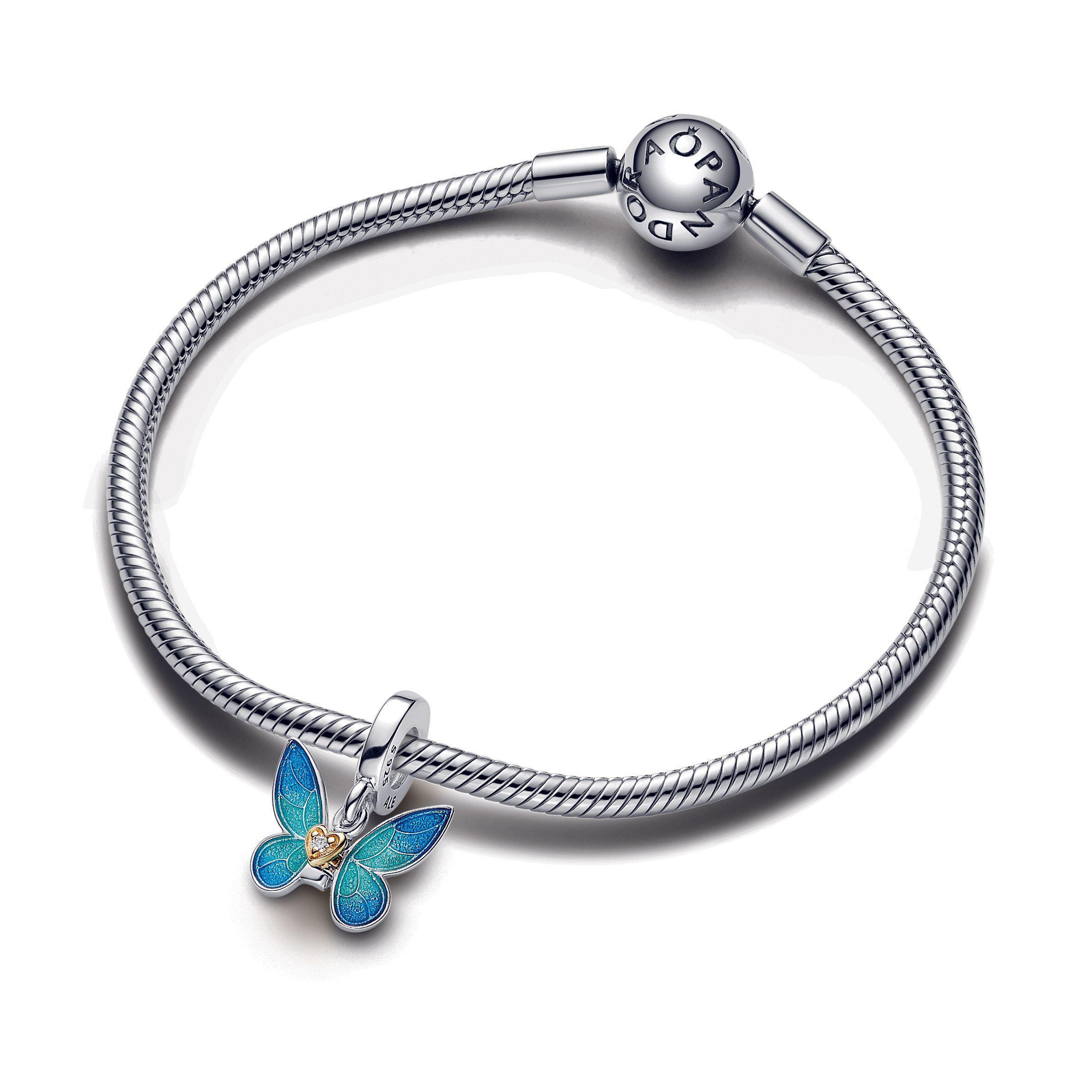 Dije Colgante Pandora Oro 14k y Plata Mariposa Club 2024 -2