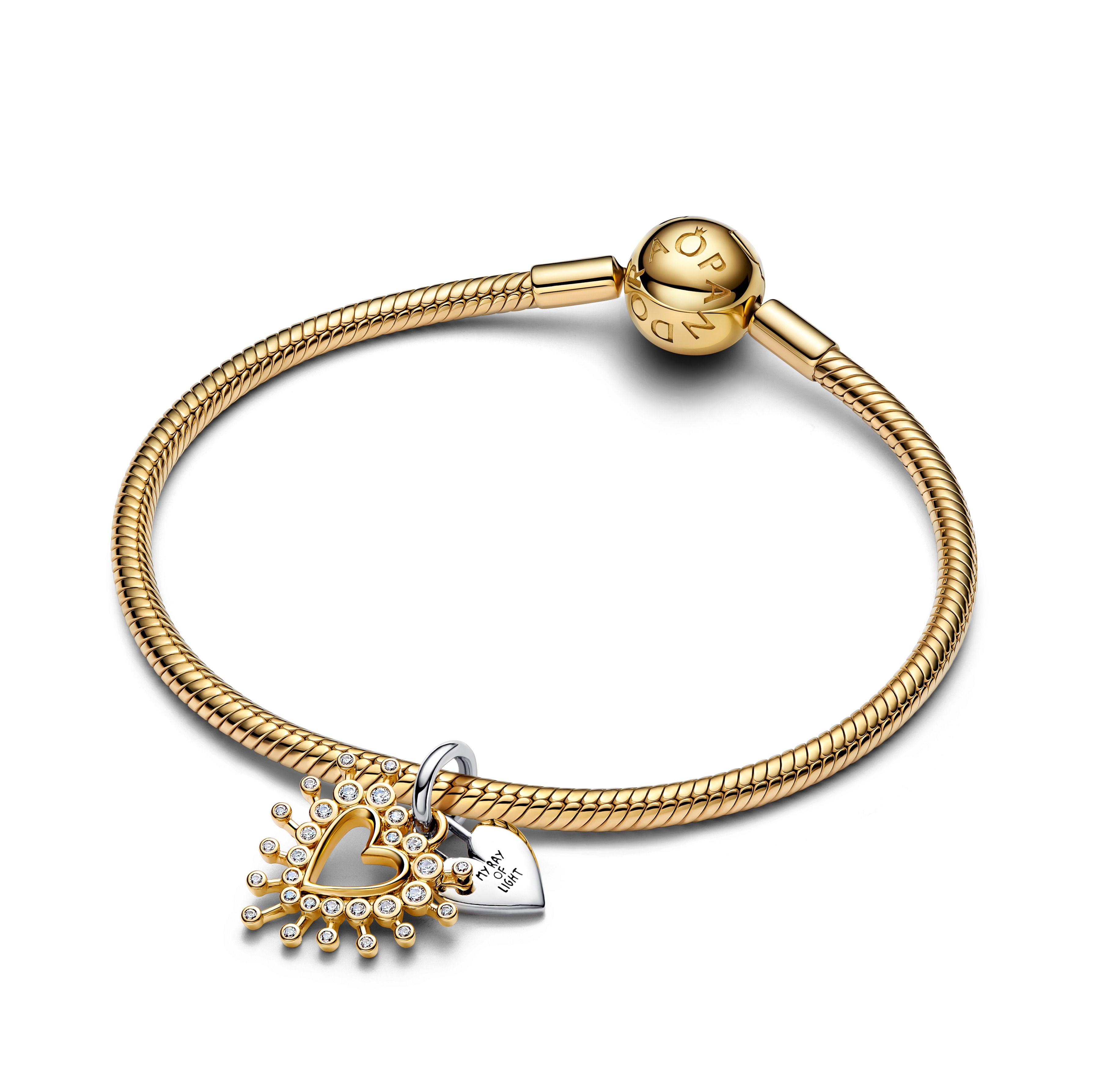 Charm Colgante doble Corazón Radiante-2