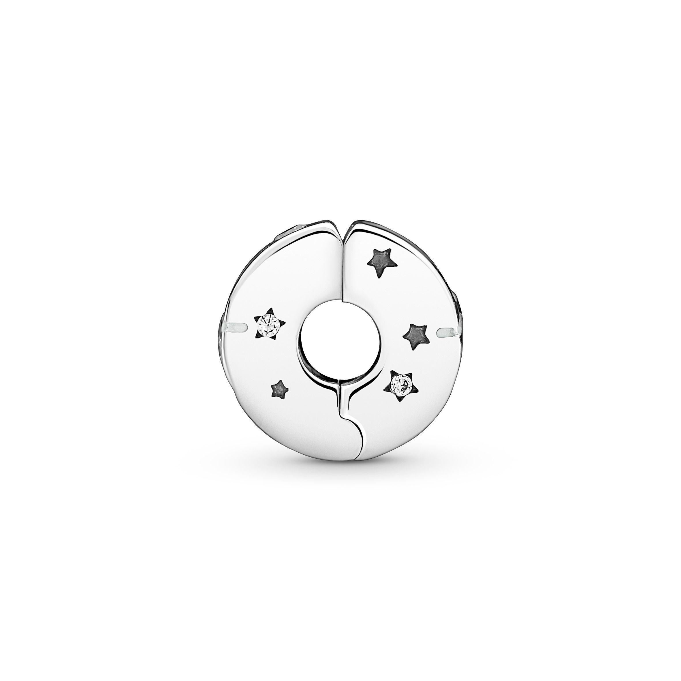 Clip Plata Estrellas y Galaxia Circonia Cúbica Clara Brillante -1