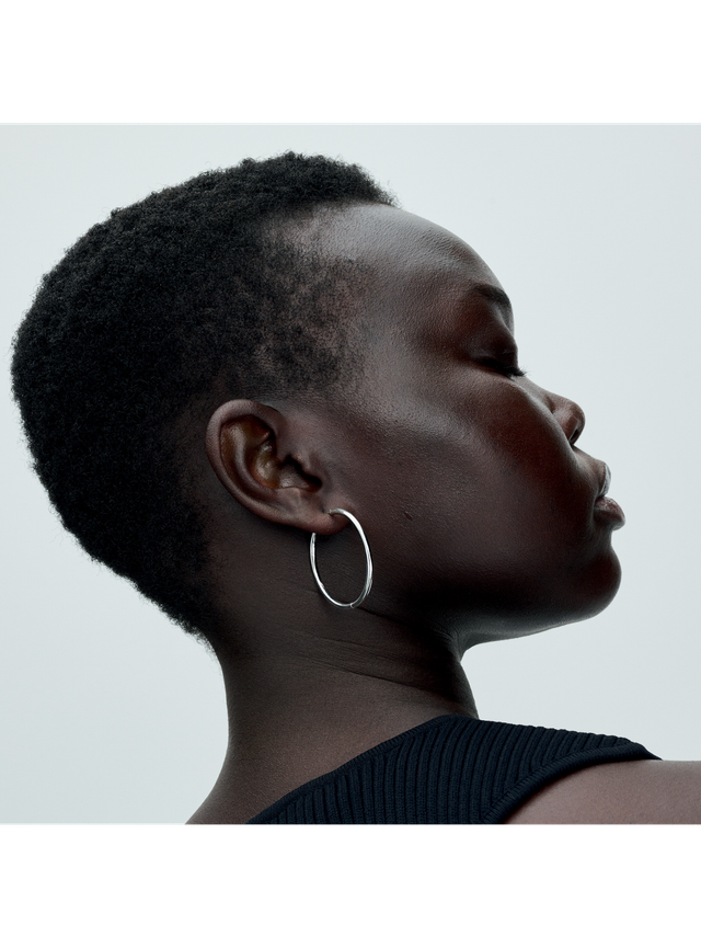 Aretes de aro de 40 CM Pandora Moments para Charm-1