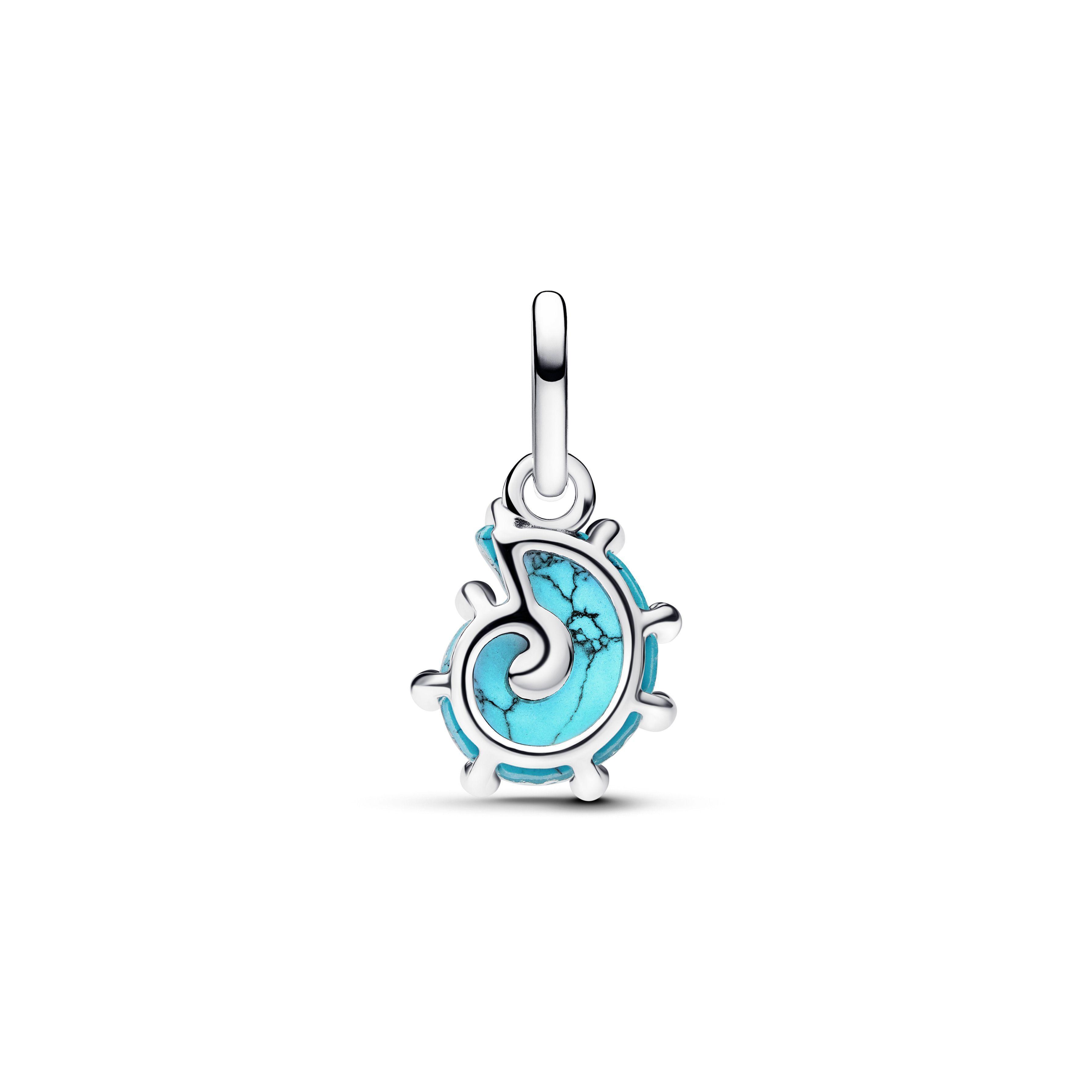 Charm Colgante Caracola de Cristal de Murano Azul-2