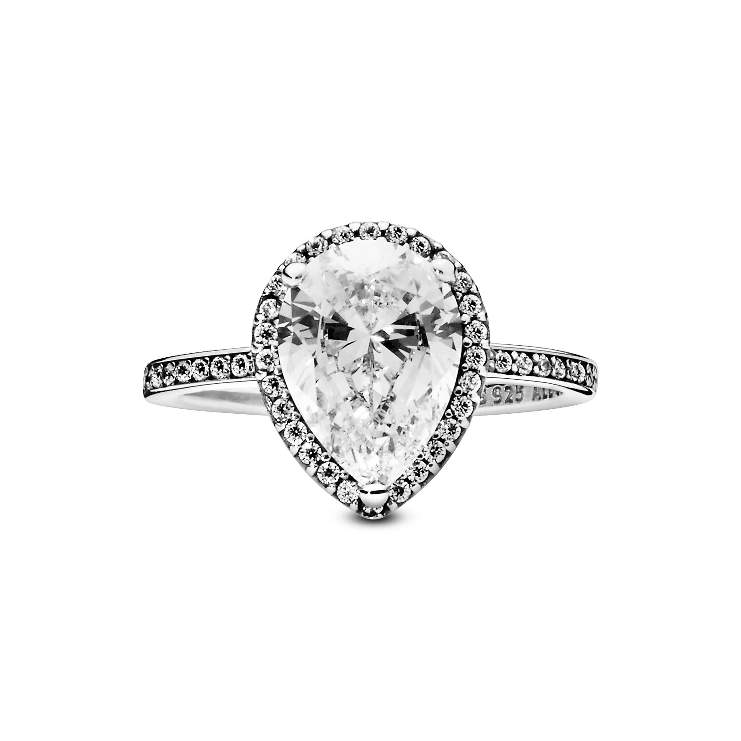 Anillo en Plata Lagrima Radiante-0