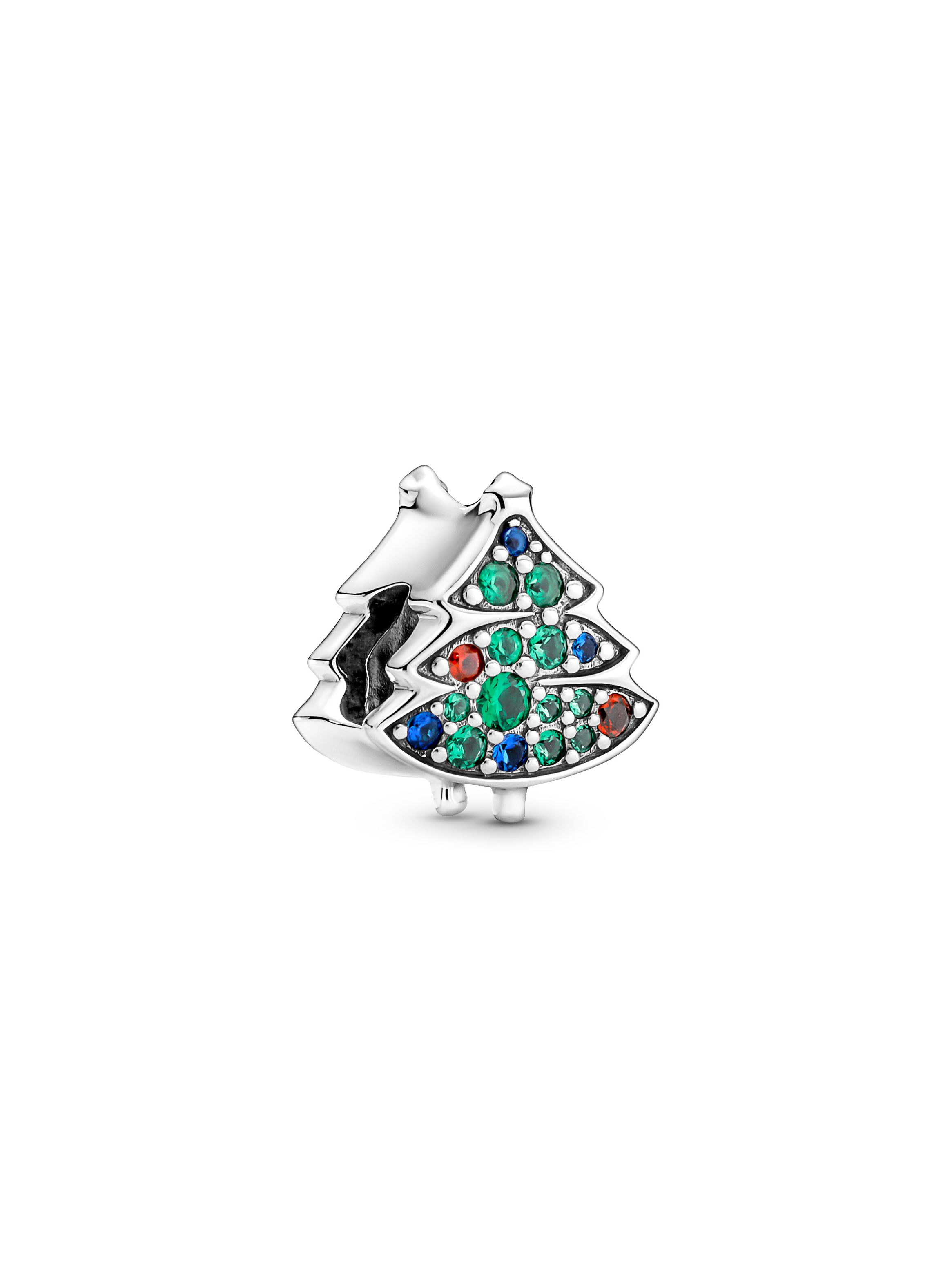 Charm en Plata Árbol de Navidad Cristales Multicolor-0
