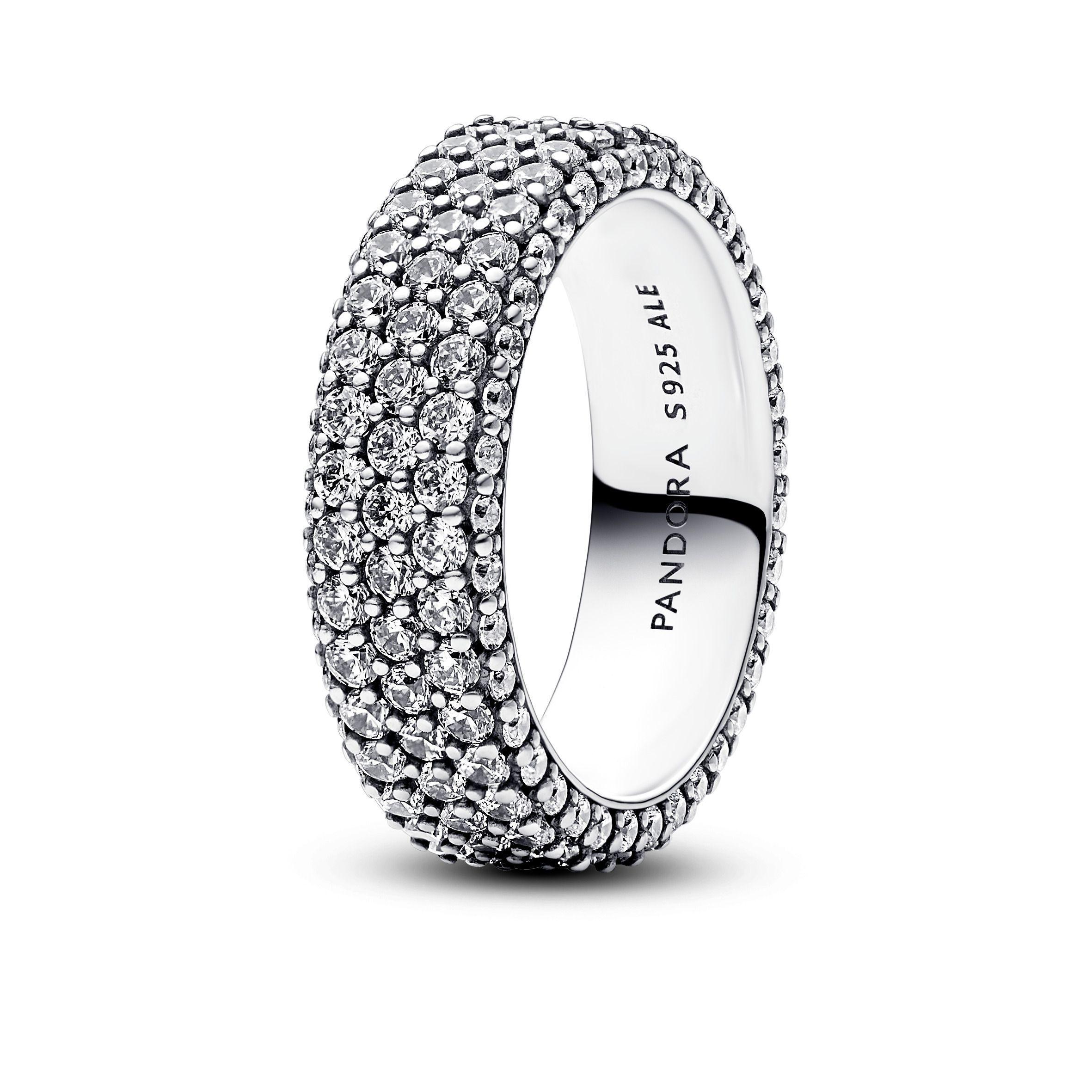Anillo en Plata Hilera pavé triple Pandora Timeless-1