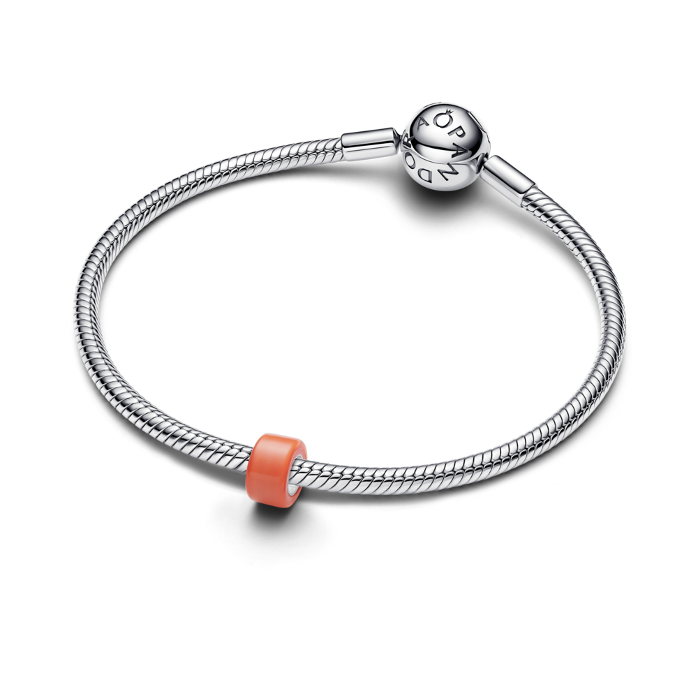 Mini Charm de Cristal Murano Naranja-2