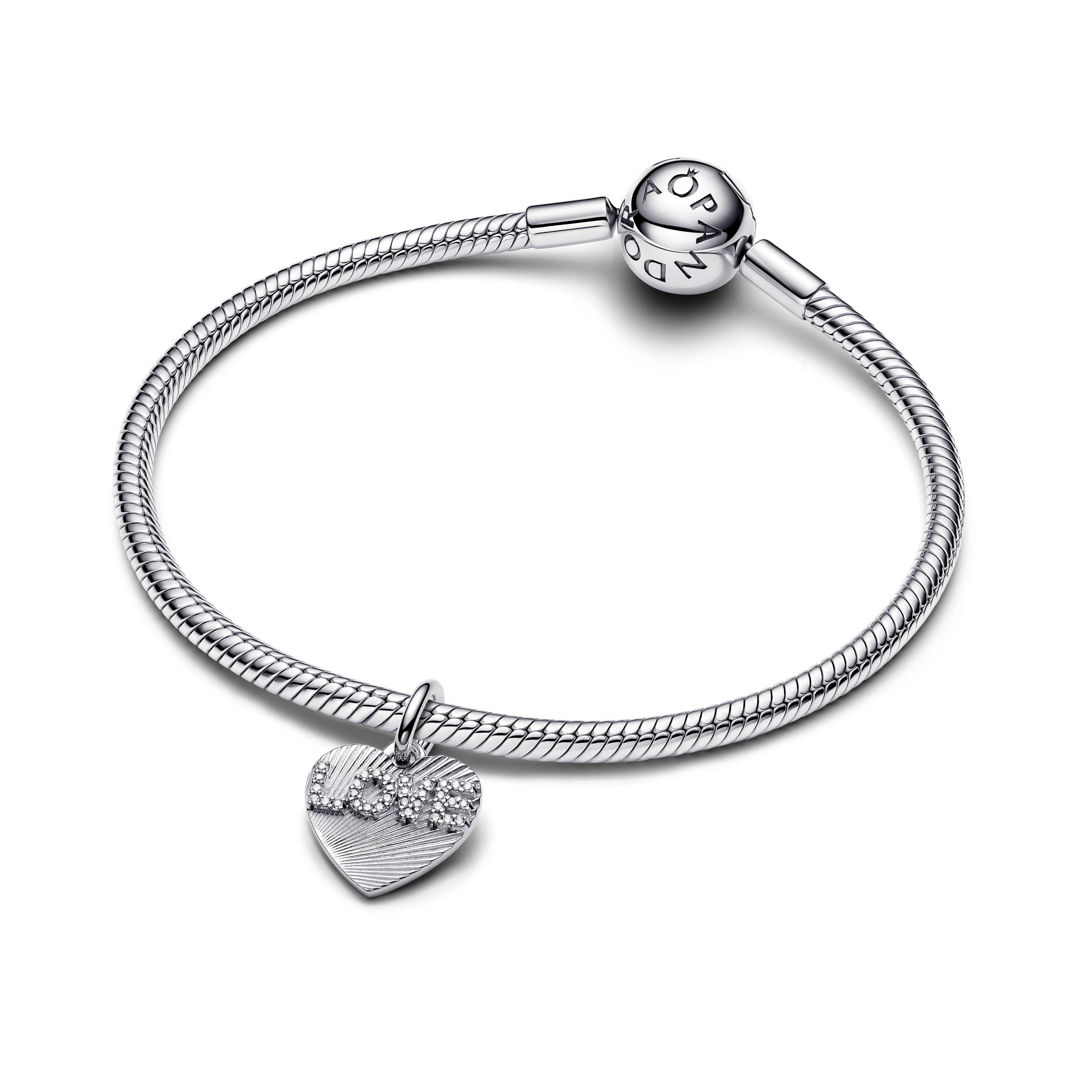 Charm Colgante en Plata Grabable Corazón Amor -2
