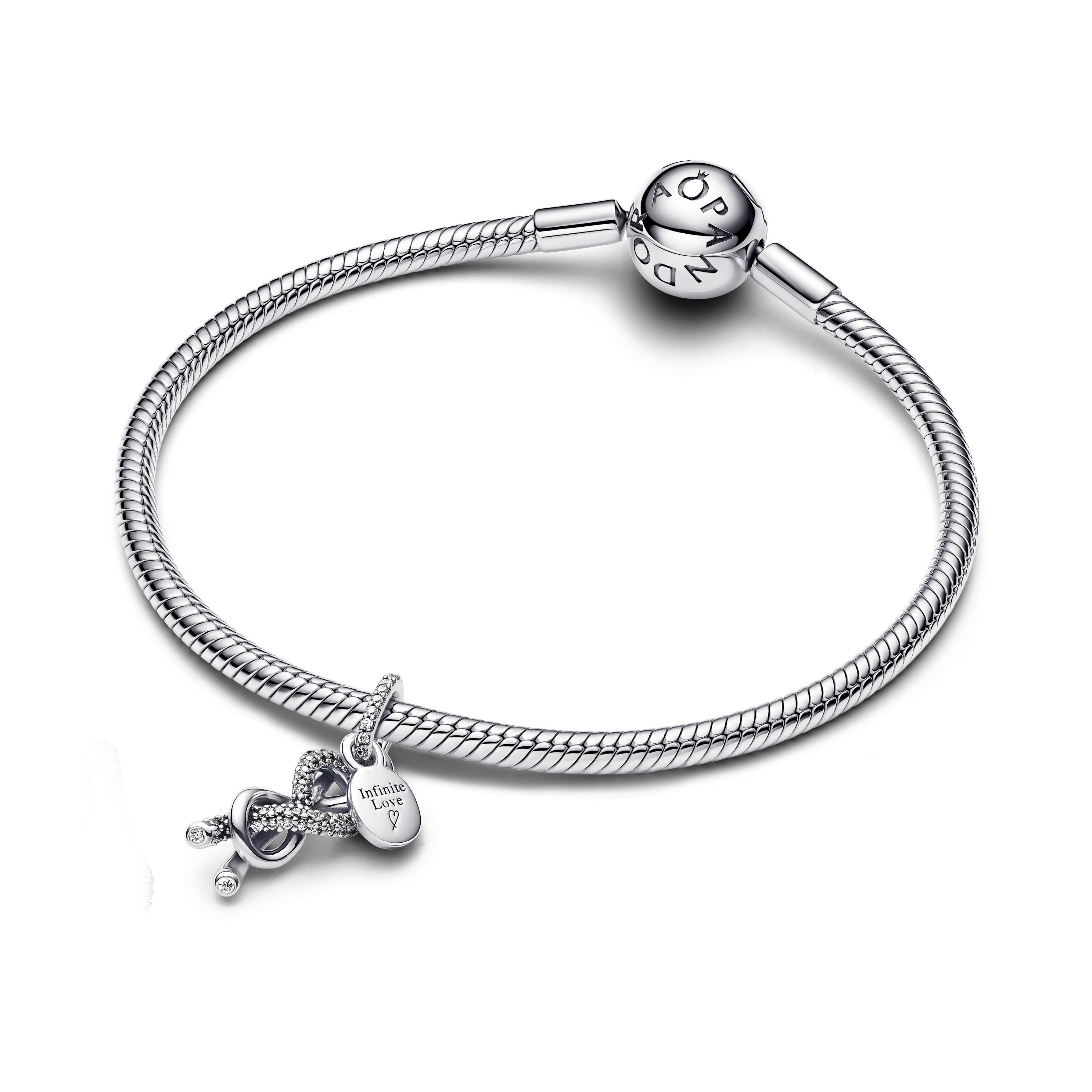 Charm Colgante Nudo Infinito y Pavé-2