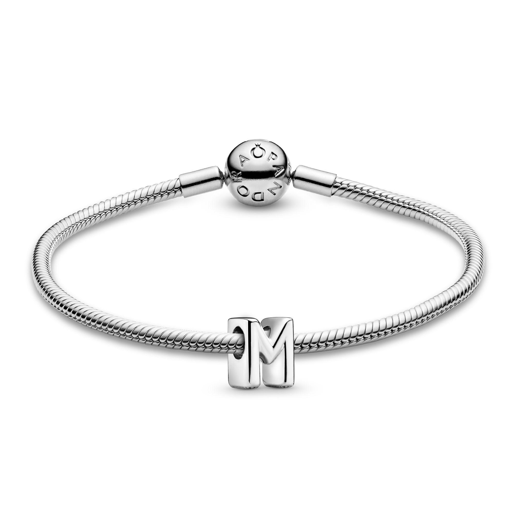 Gift Set Pulsera con Charm Inicial Letra M-0