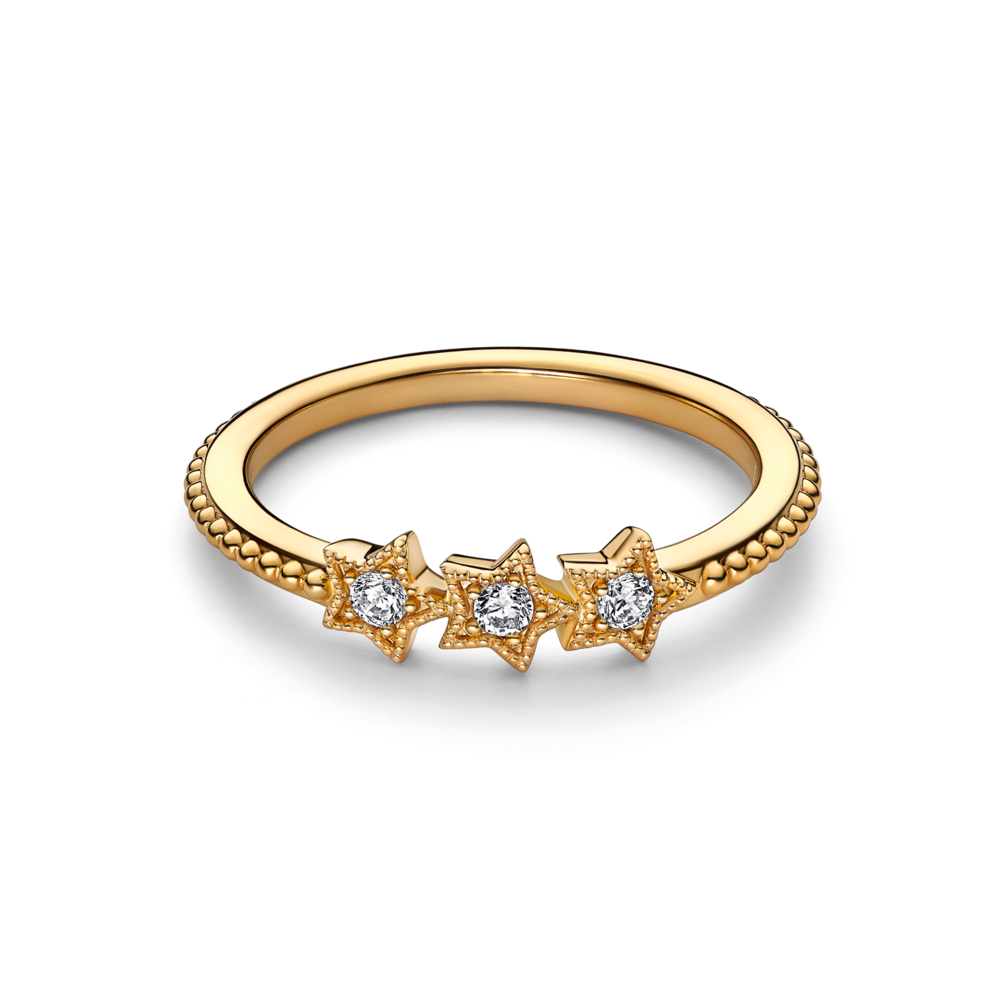 Anillo en Shine Estrellas Celestiales Circonia Cubica Clara-0