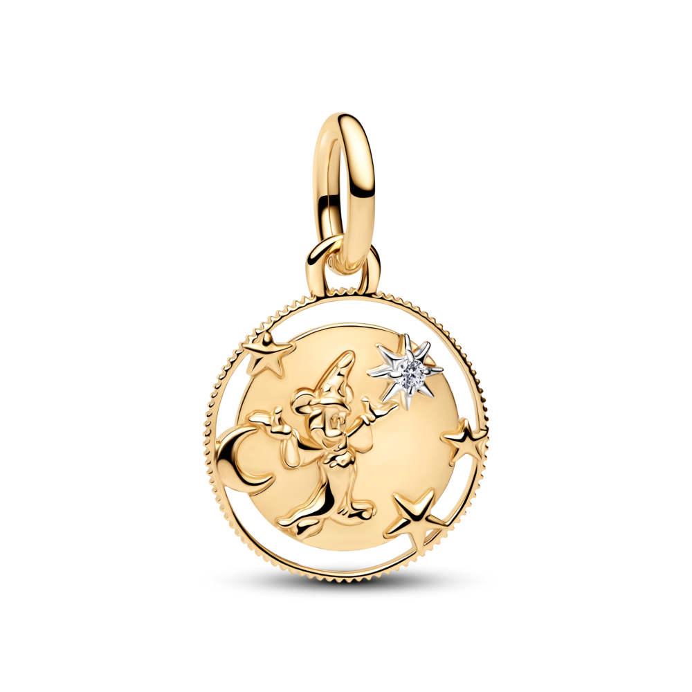 Charm Colgante Mickey Mouse Aprendiz de Brujo de Disney con Diamante Cultivado en Laboratorio-0