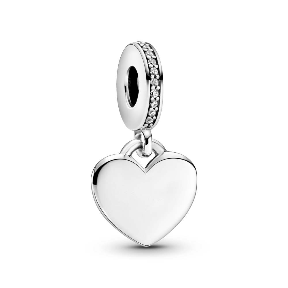 Dije en Plata Corazon Grabable -2