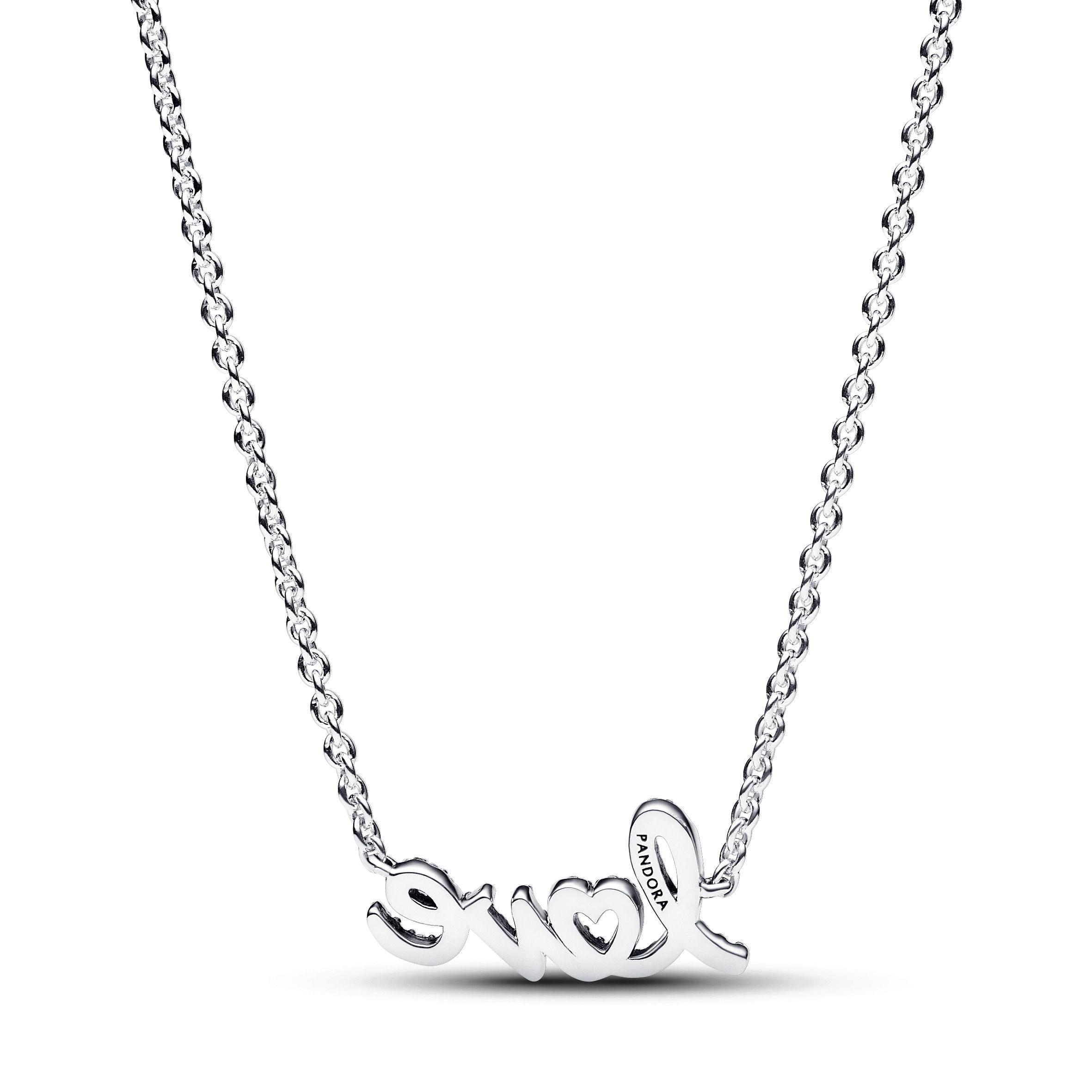 Collar Love Escrito a Mano Brillante-2