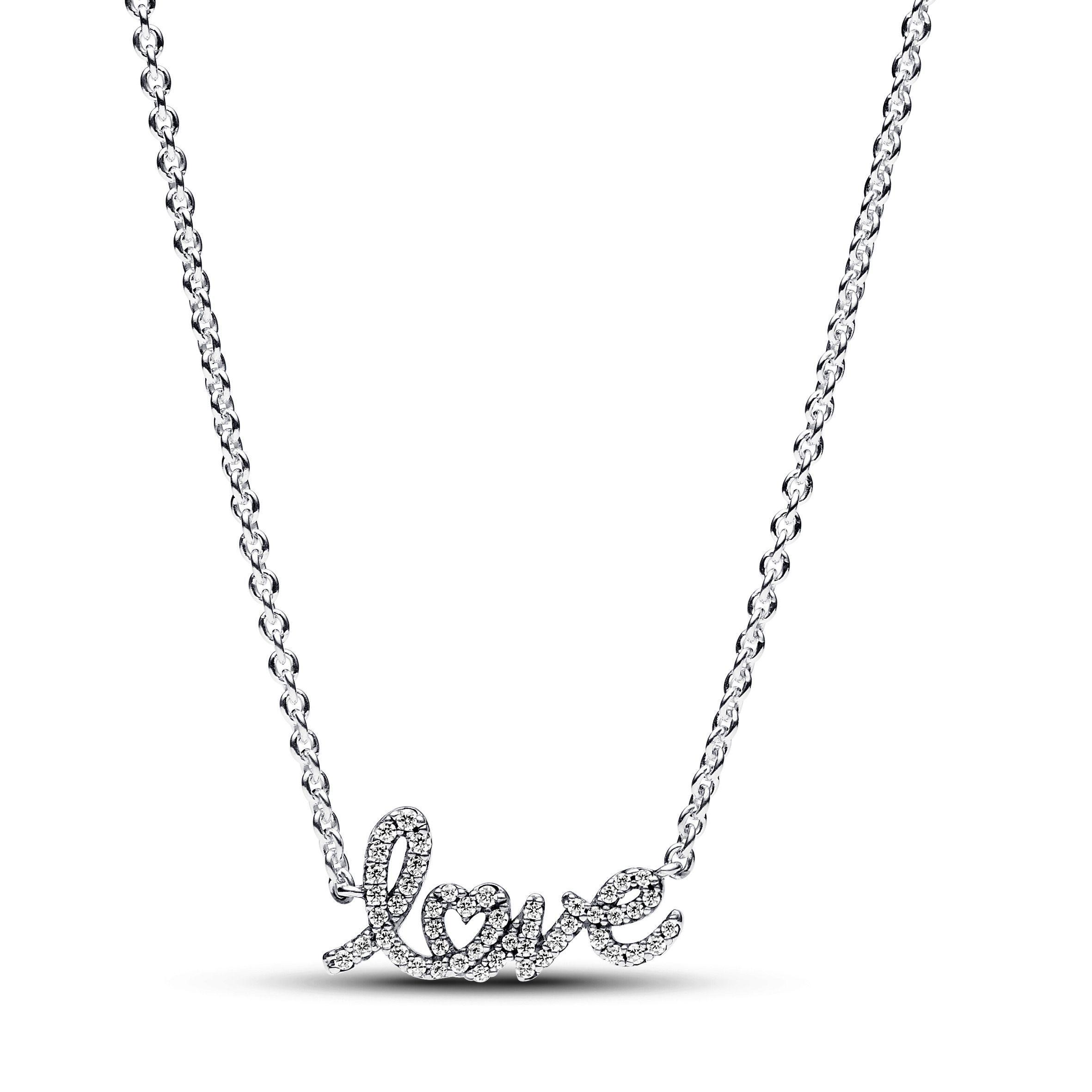 Collar Love Escrito a Mano Brillante-0