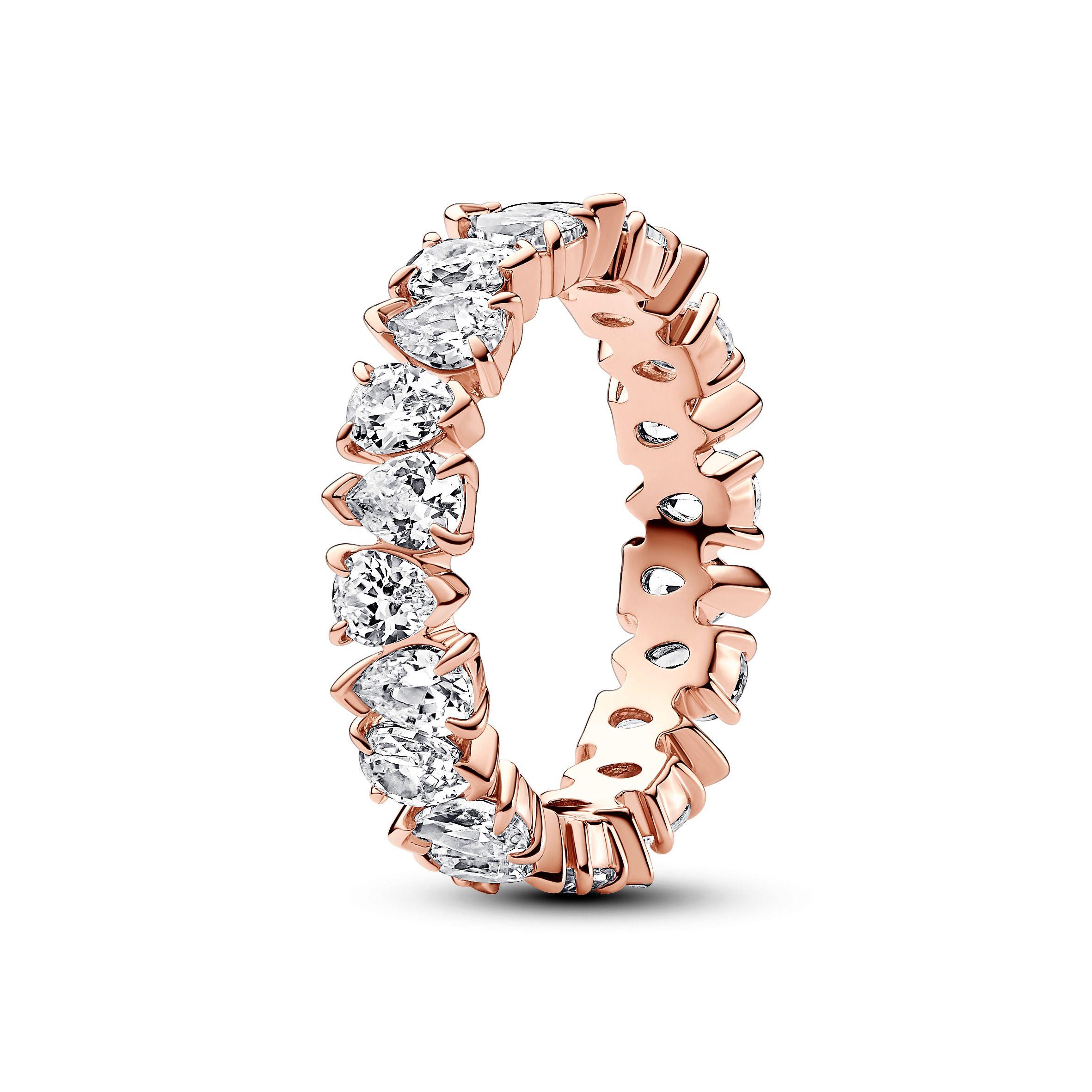 Anillo en Rose Brillos Alternos-0