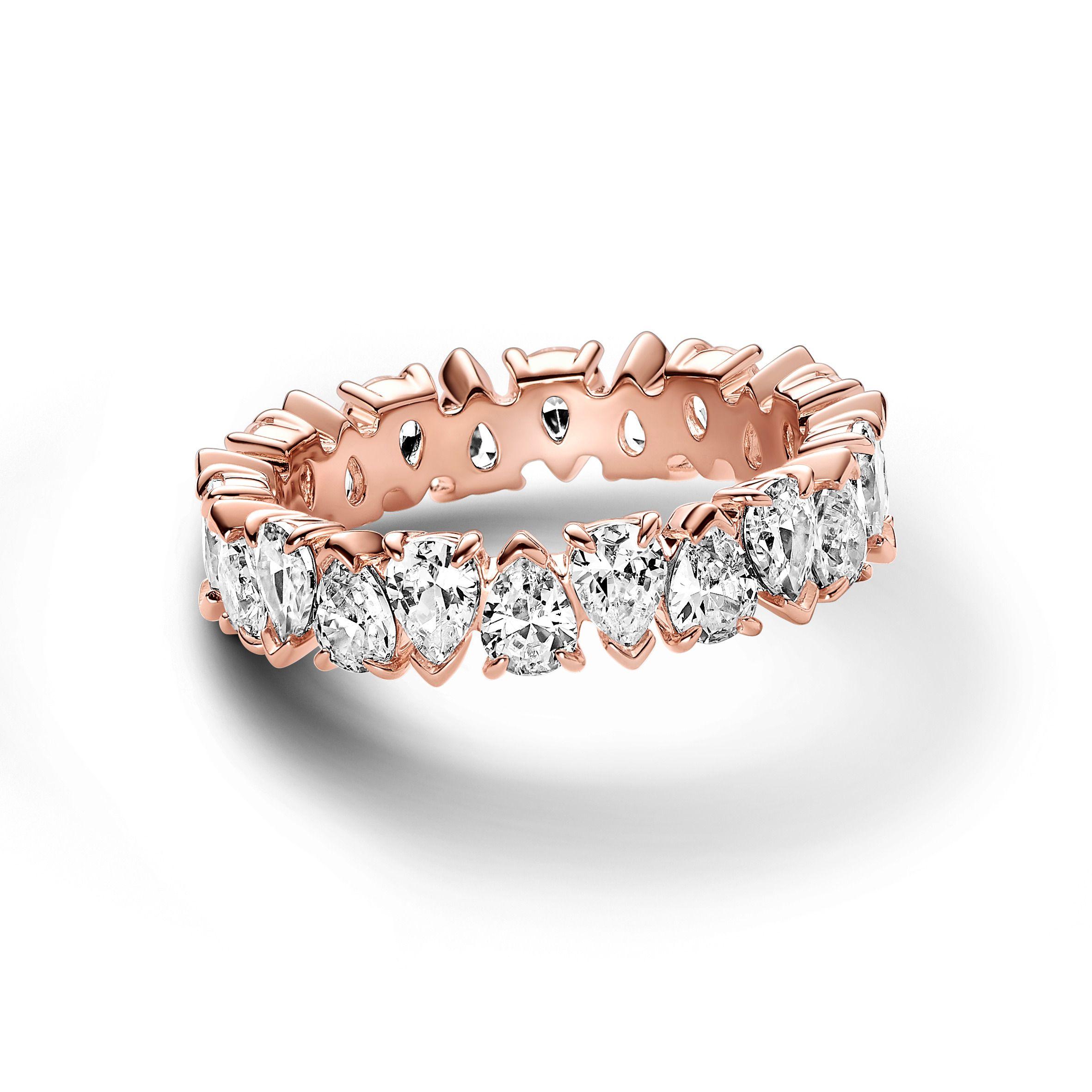 Anillo en Rose Brillos Alternos-1