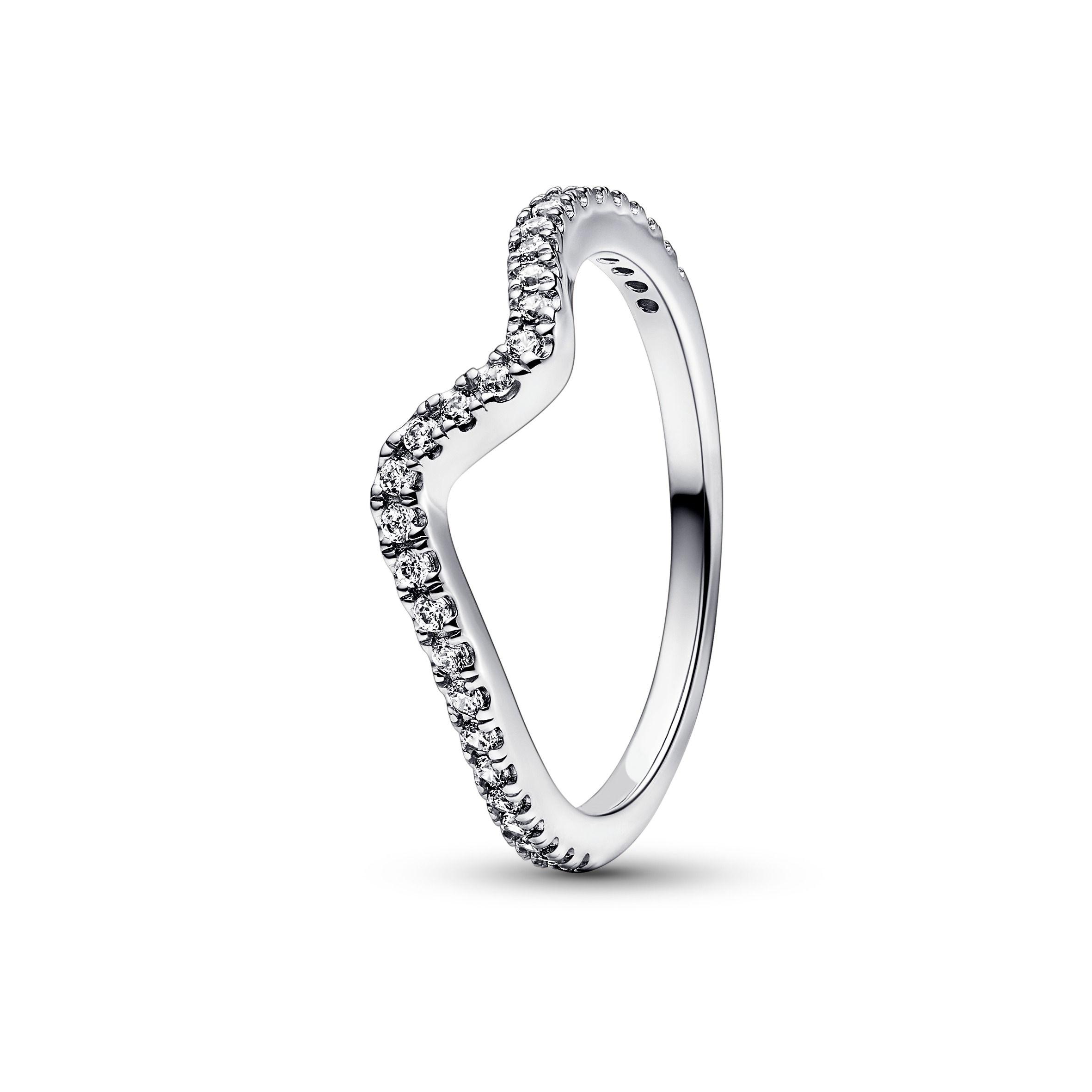 Anillo en Plata Ola brillante Circonia Clara-1
