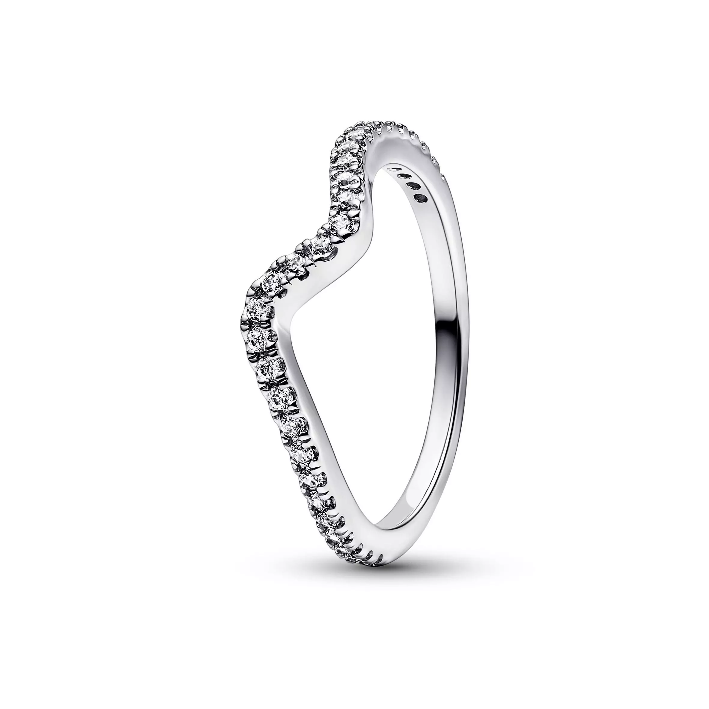 Anillo en Plata Ola brillante Circonia Clara-1