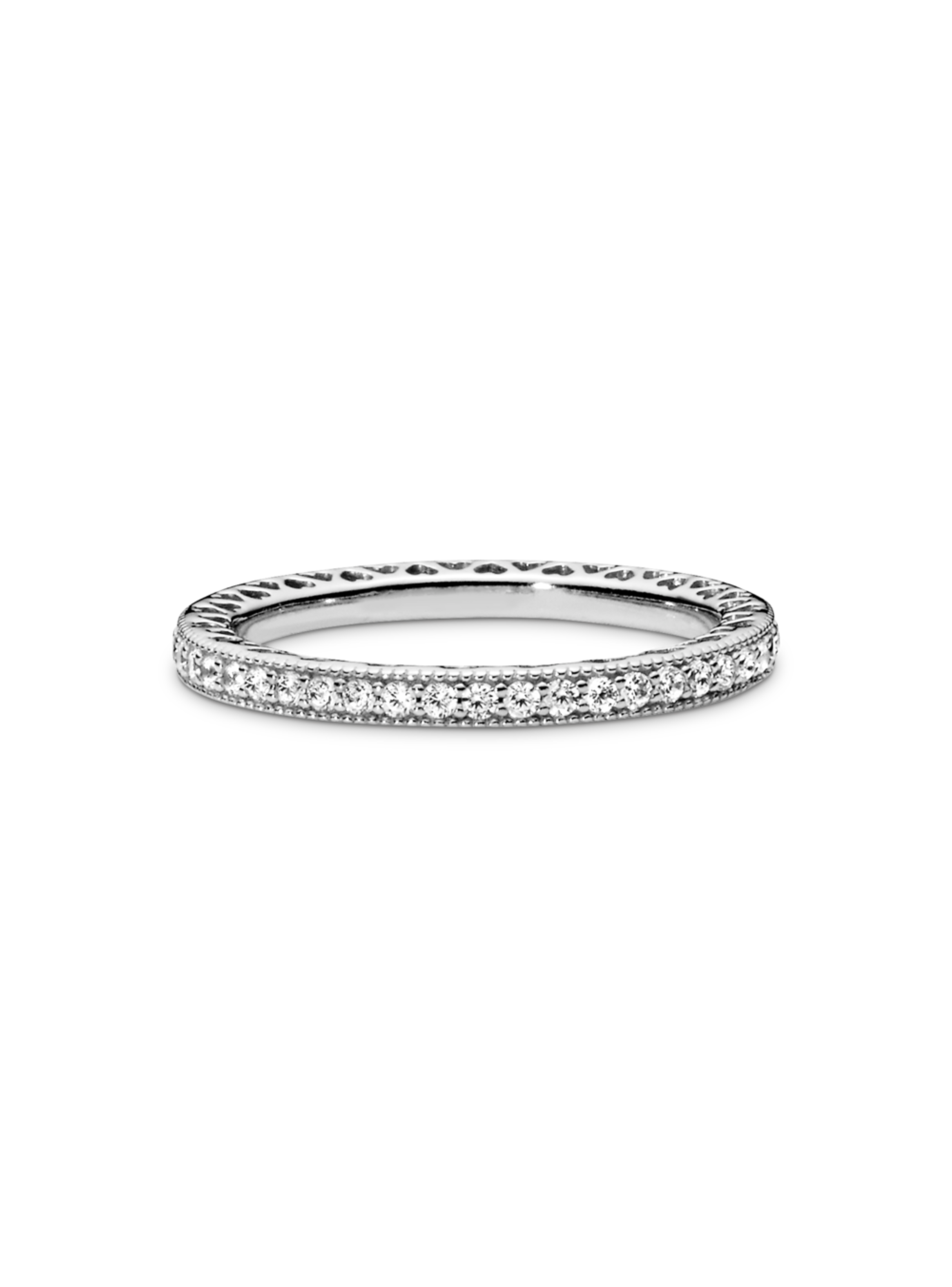 Anillo en plata Corazones Pandora con circonias claras  -1