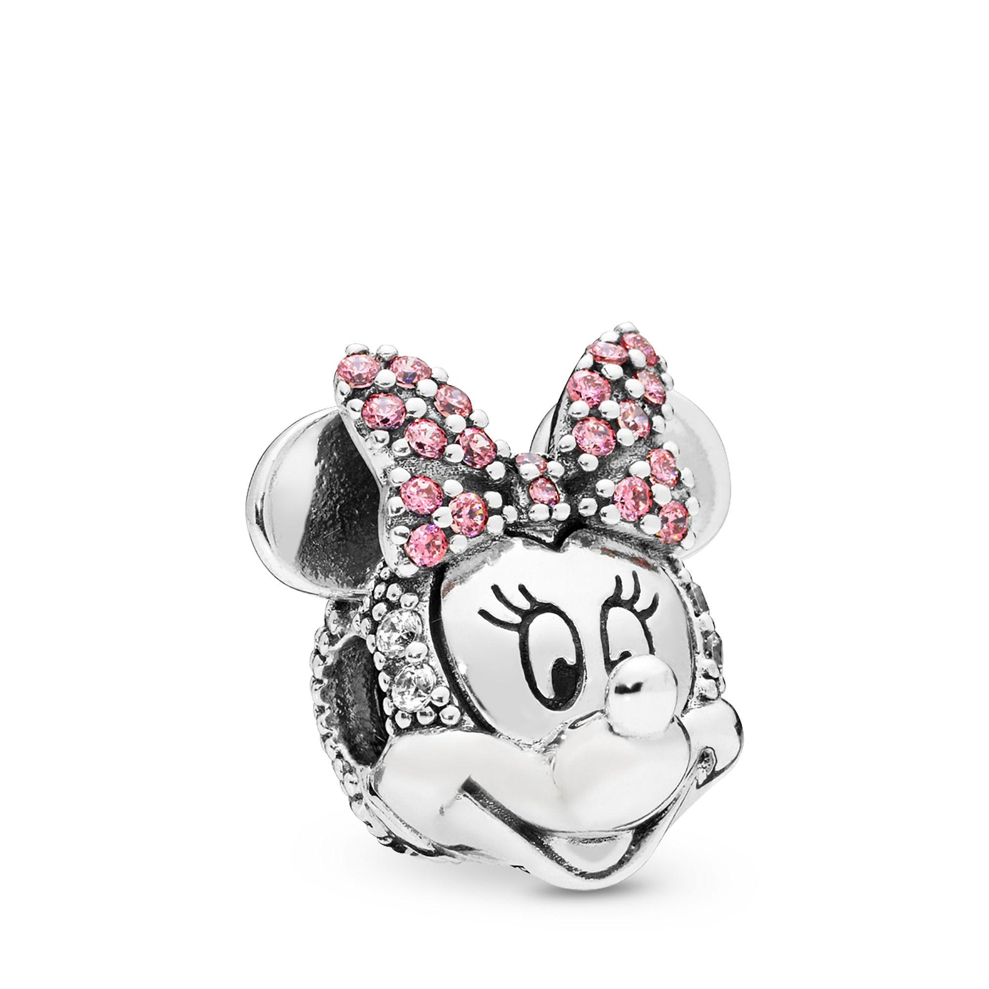 Charm Sujetador Minnie Mouse con Moño Rosa de Disney-0