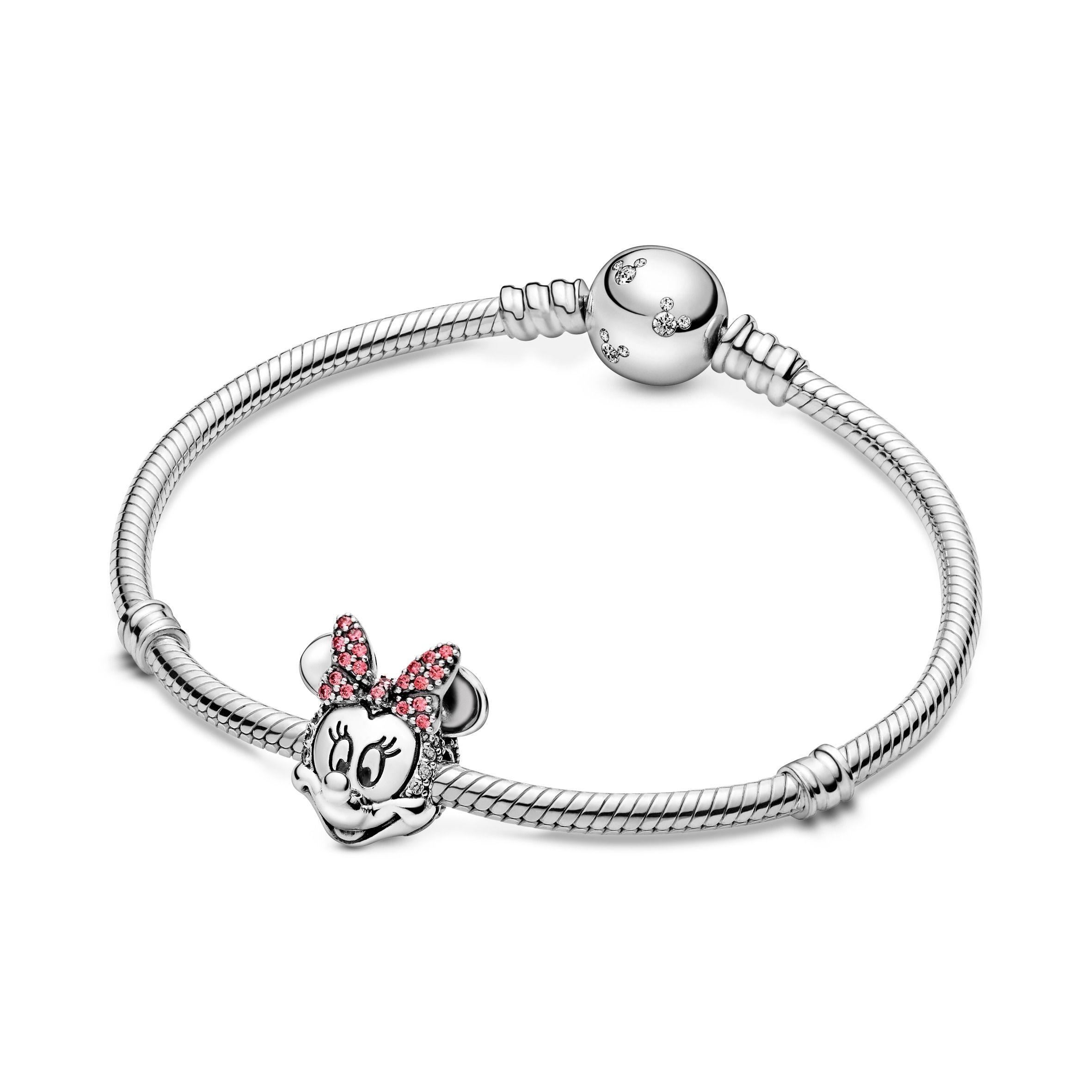 Charm Sujetador Minnie Mouse con Moño Rosa de Disney-1
