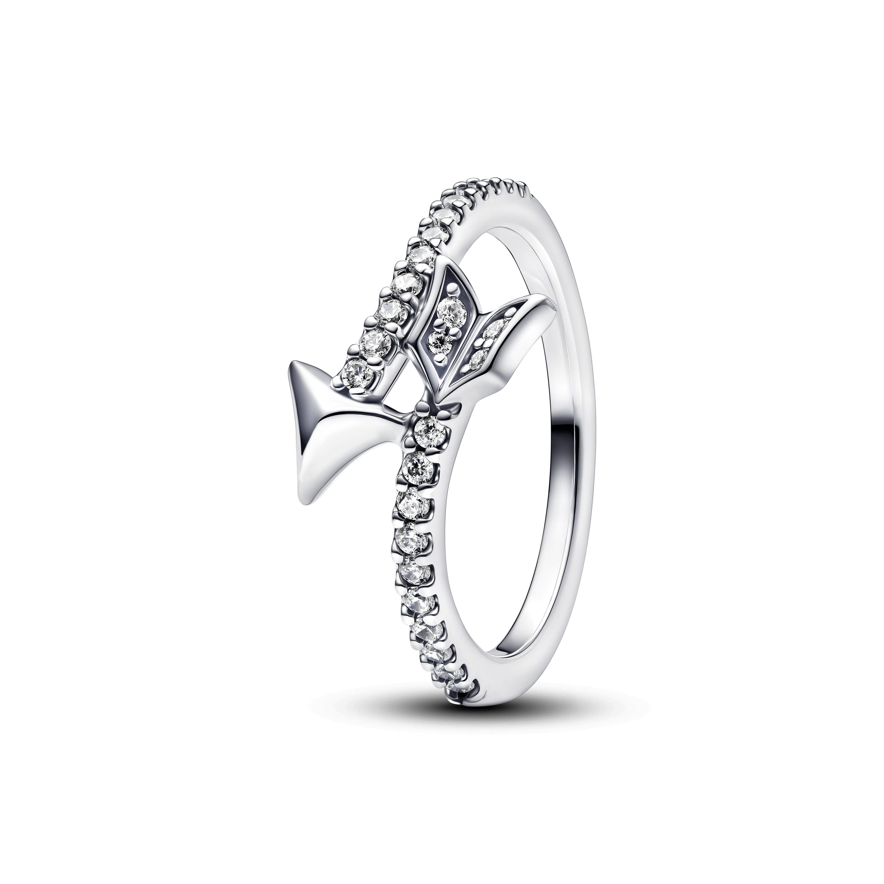 Anillo Flecha Brillante Circonia en Plata-1