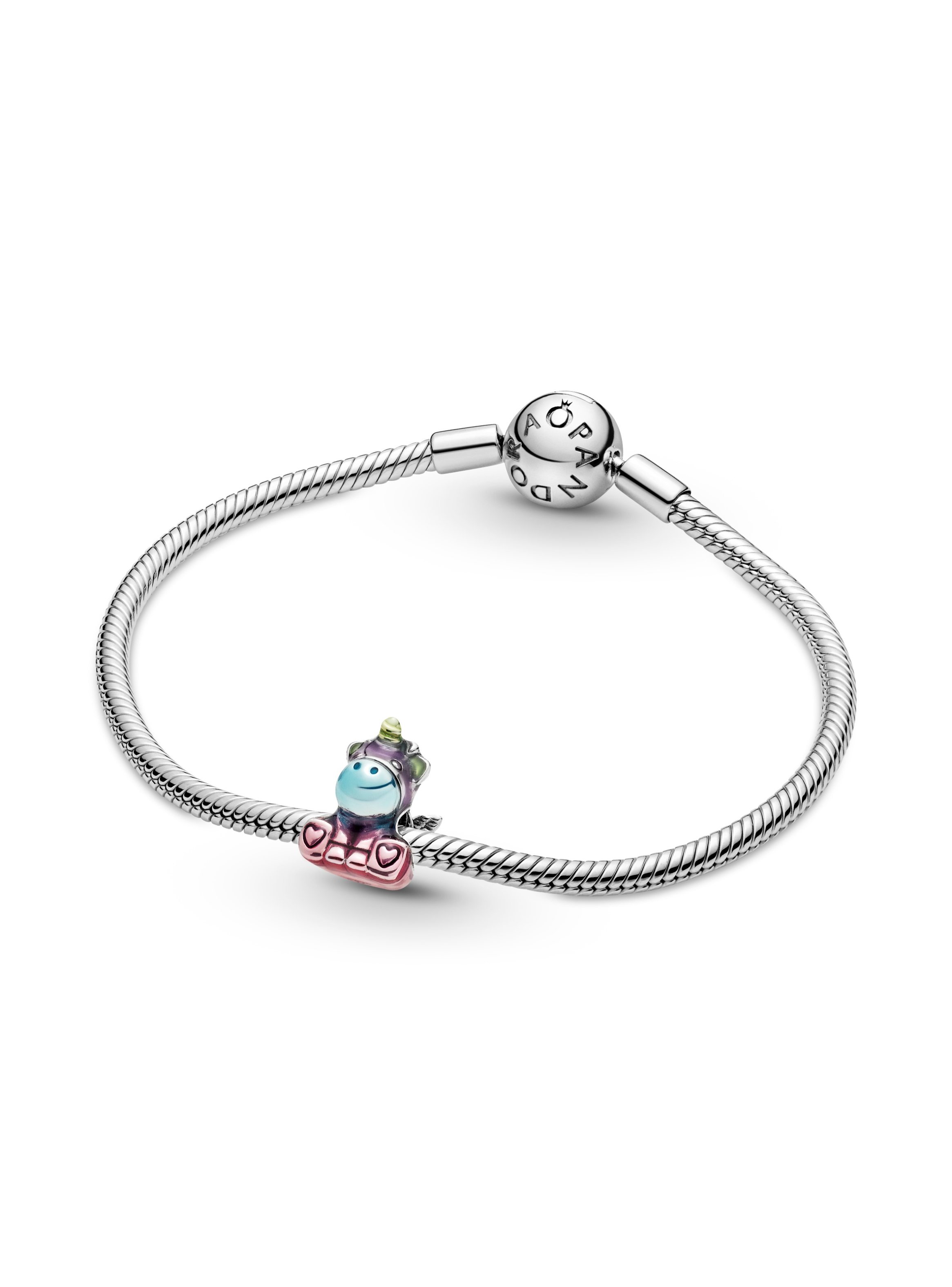 Charm Plata Bruno El Unicornio Colorido Arcoíris -1