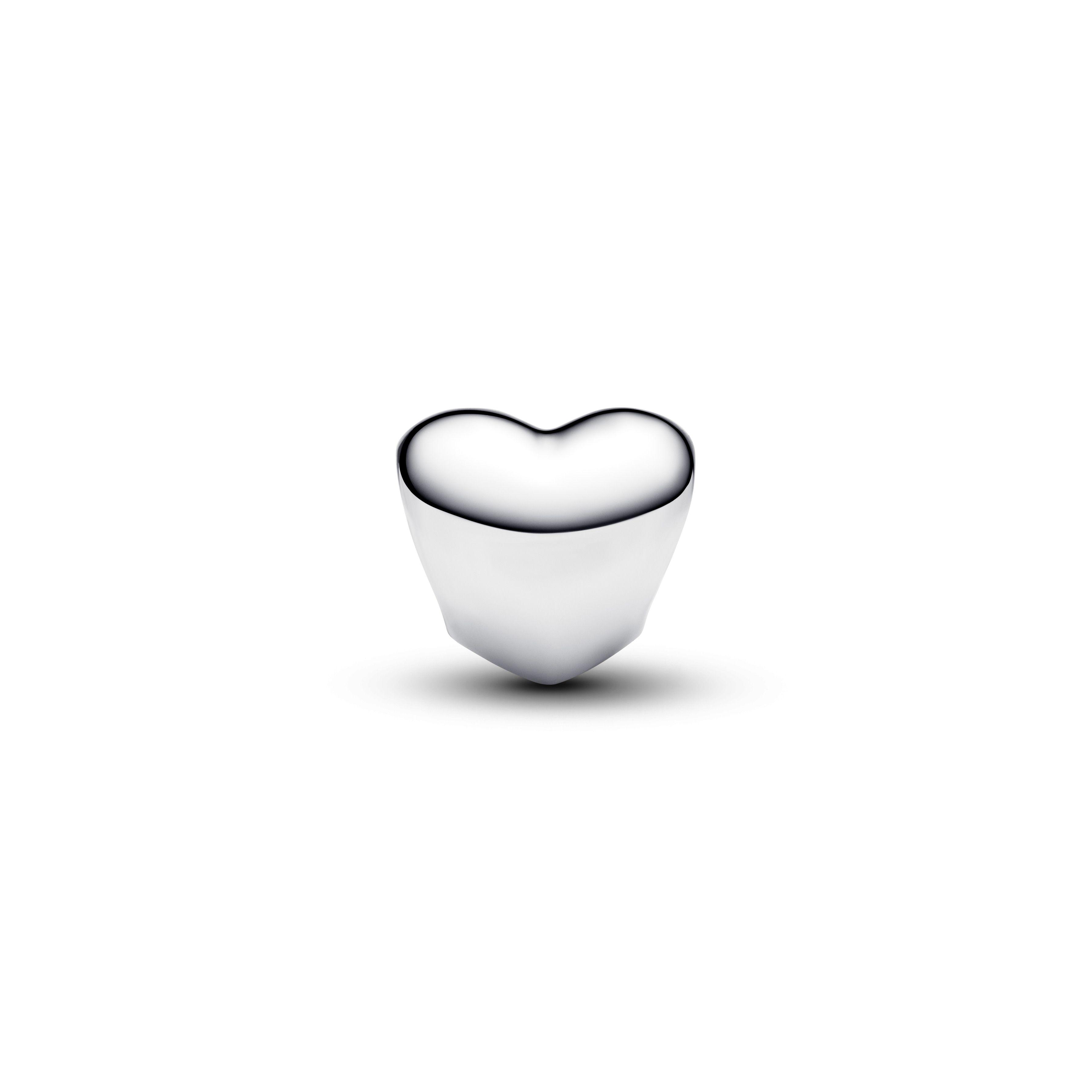 Mini Charm Corazón Plateado-1