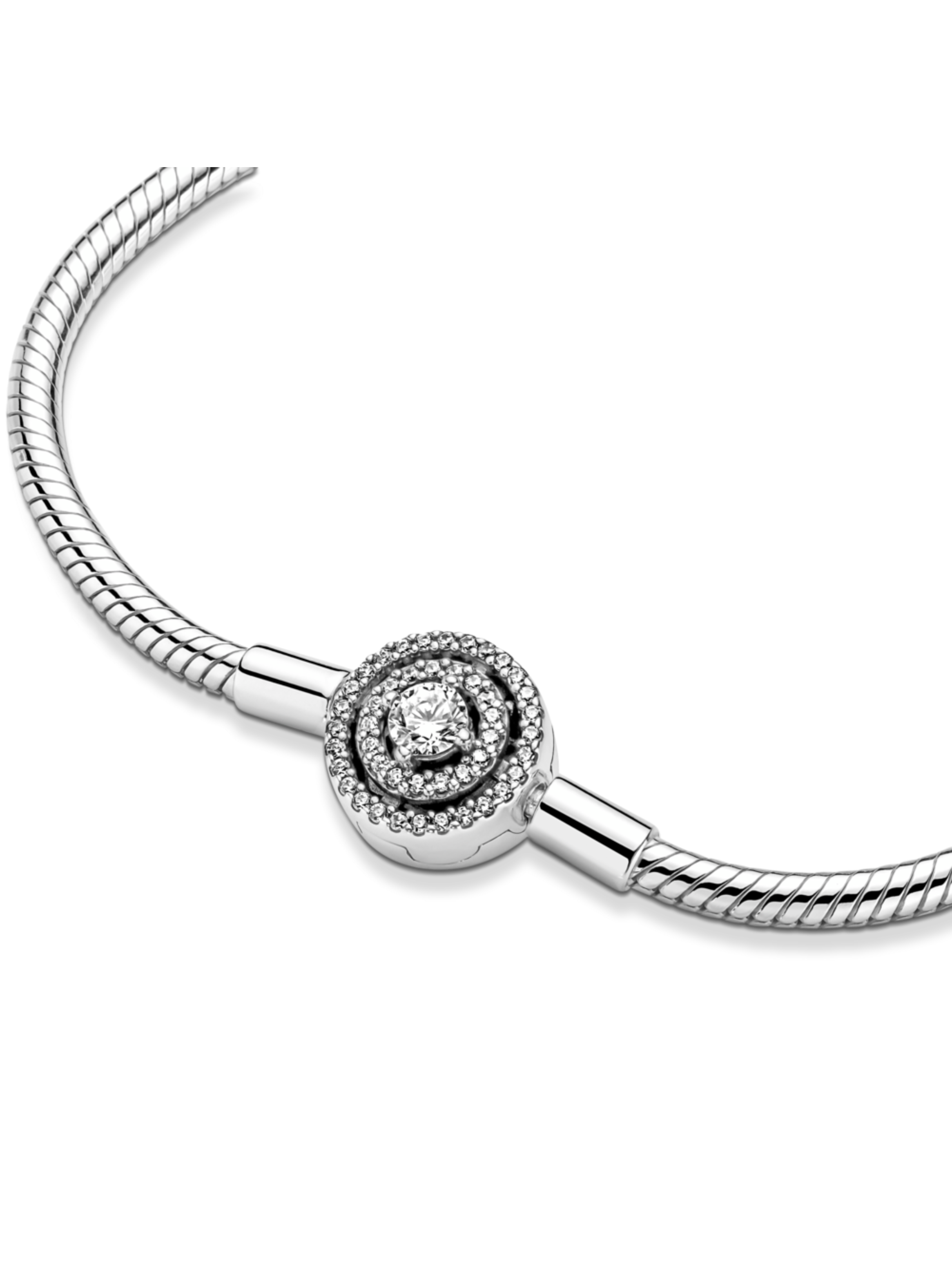 Brazalete en Plata  Momentos Cadena de Serpiente Halo -2