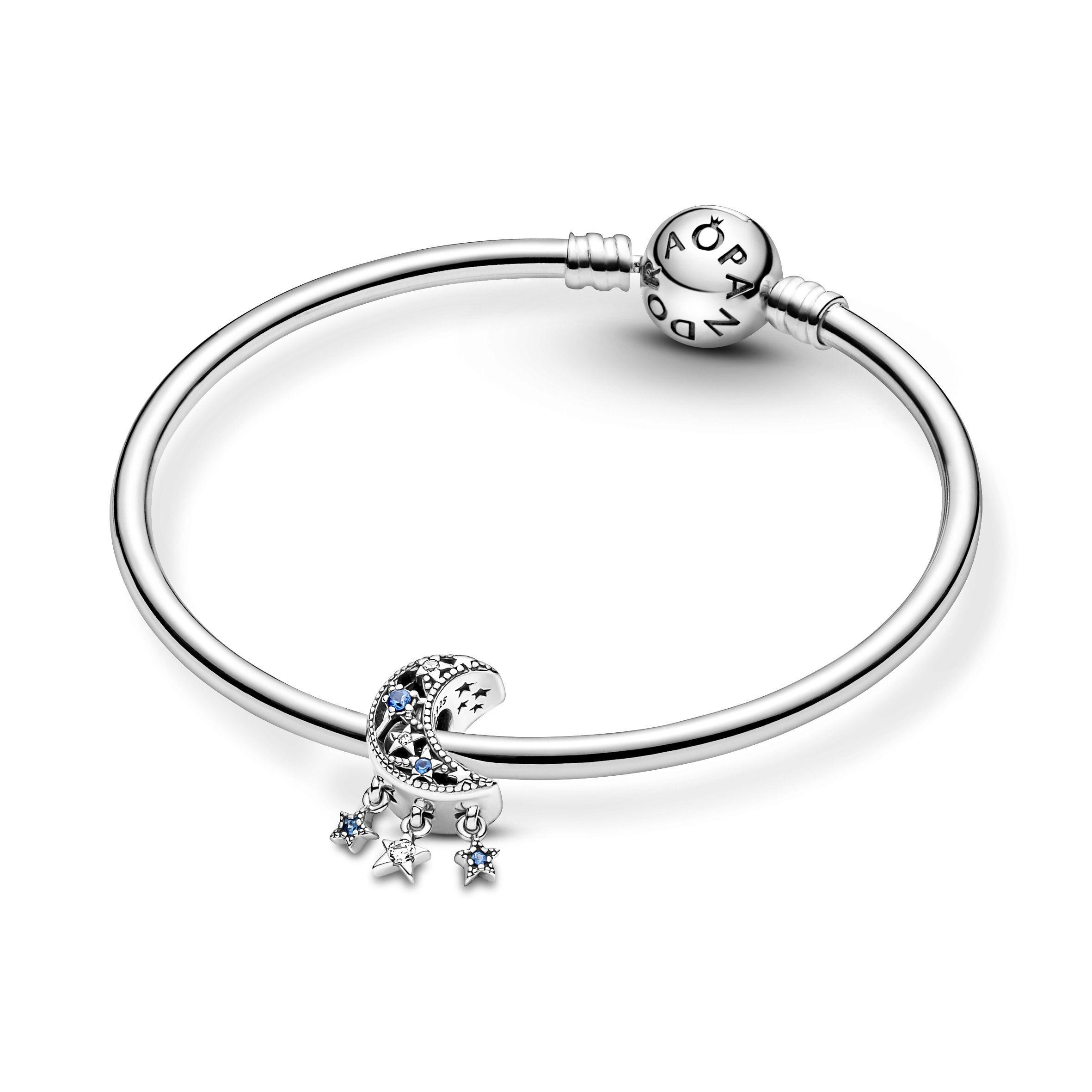 Charm en Plata de Ley Estrella & Luna Creciente-3