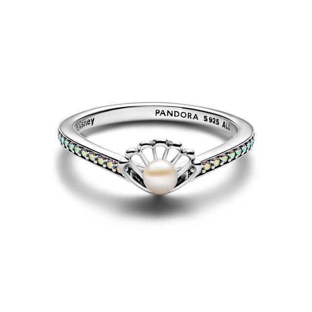 Anillo Perla Cultivada Agua Dulce Concha Princesa Ariel Disney-0